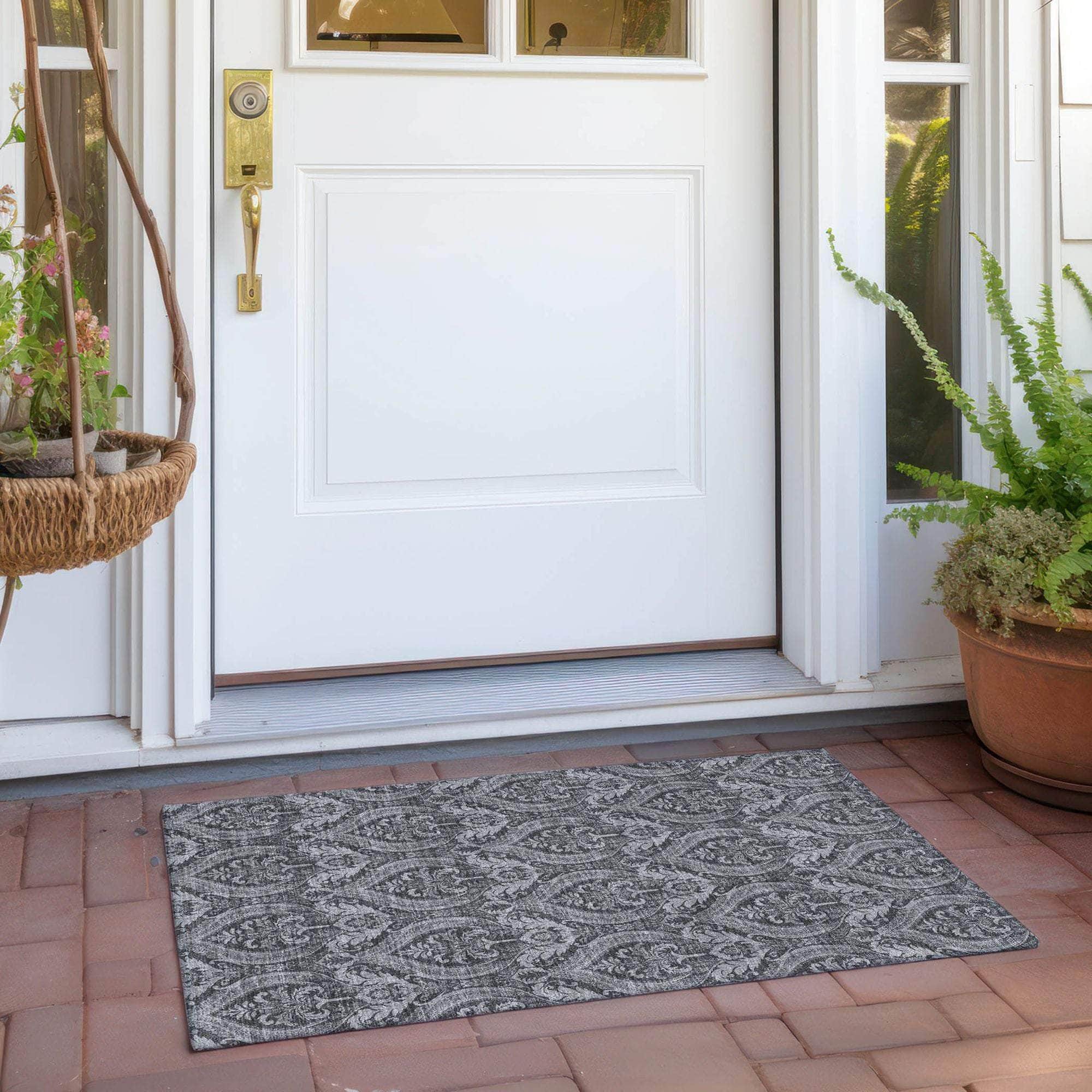 Machine Made ACN572 Gray Rugs