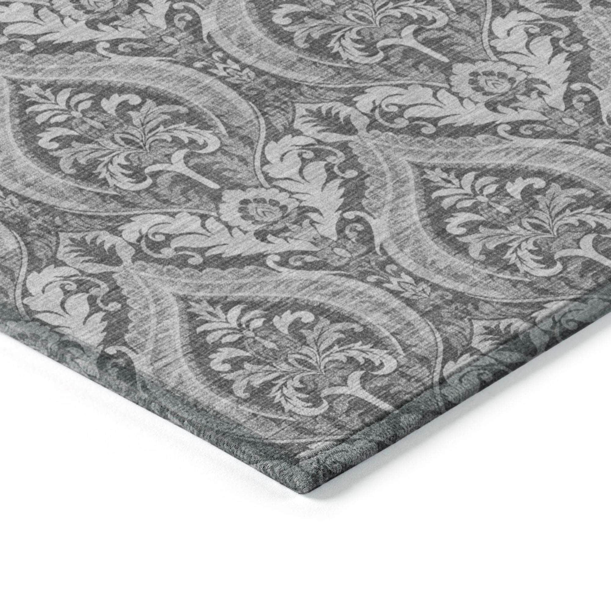 Machine Made ACN572 Gray Rugs