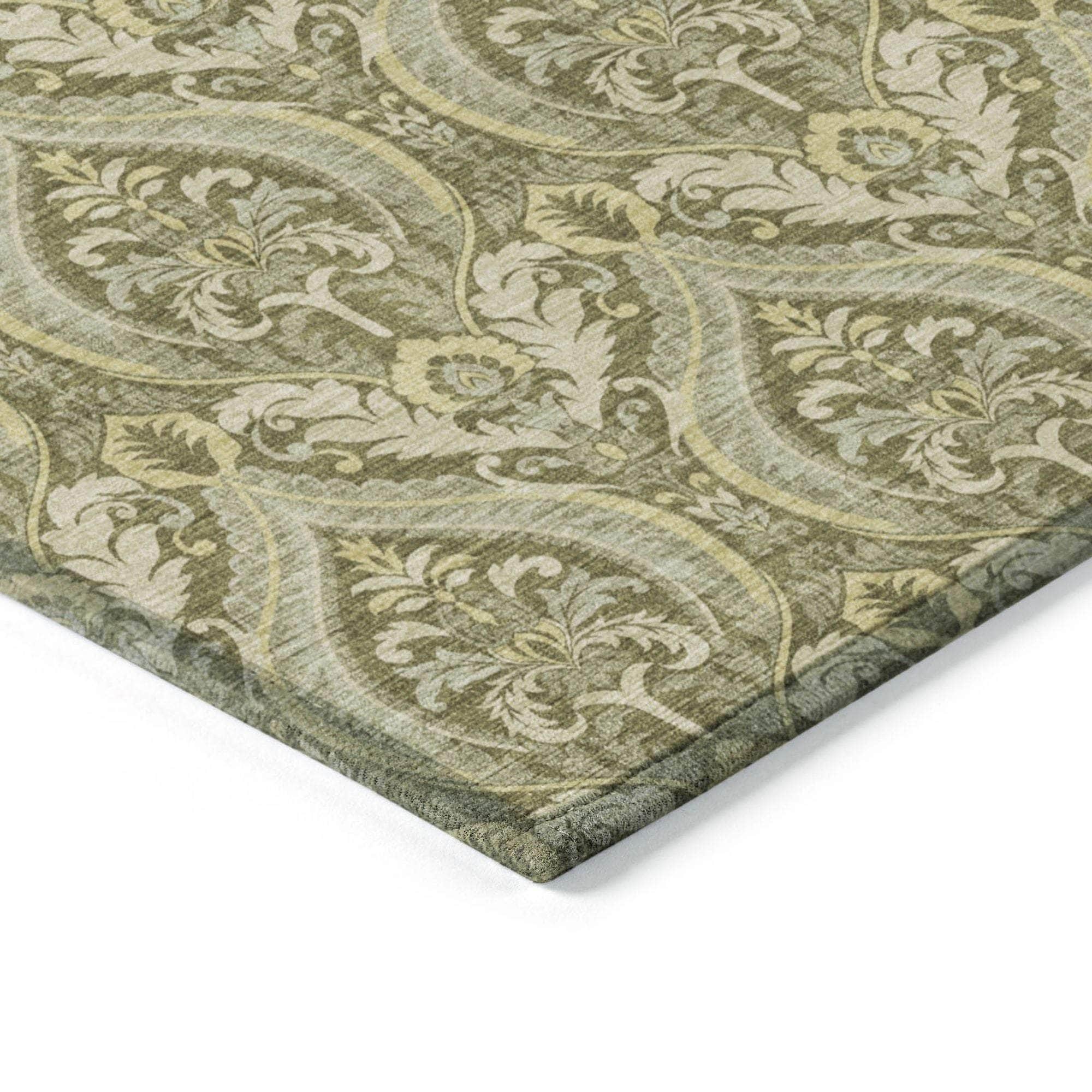 Machine Made ACN572 Green Rugs