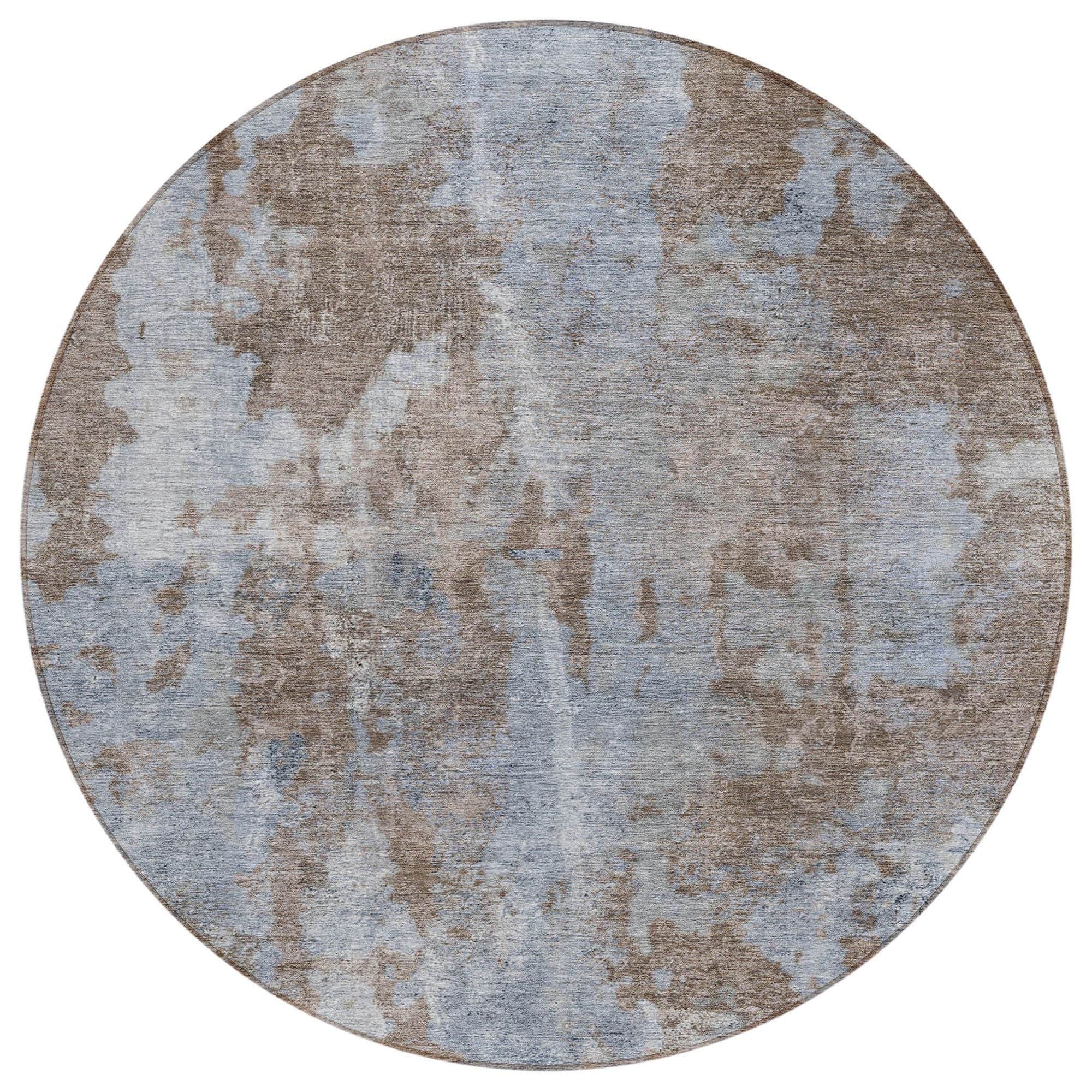 Machine Washable Brown Rug - Indoor / Outdoor - Kids / Pet Friendly Modern Print Rug