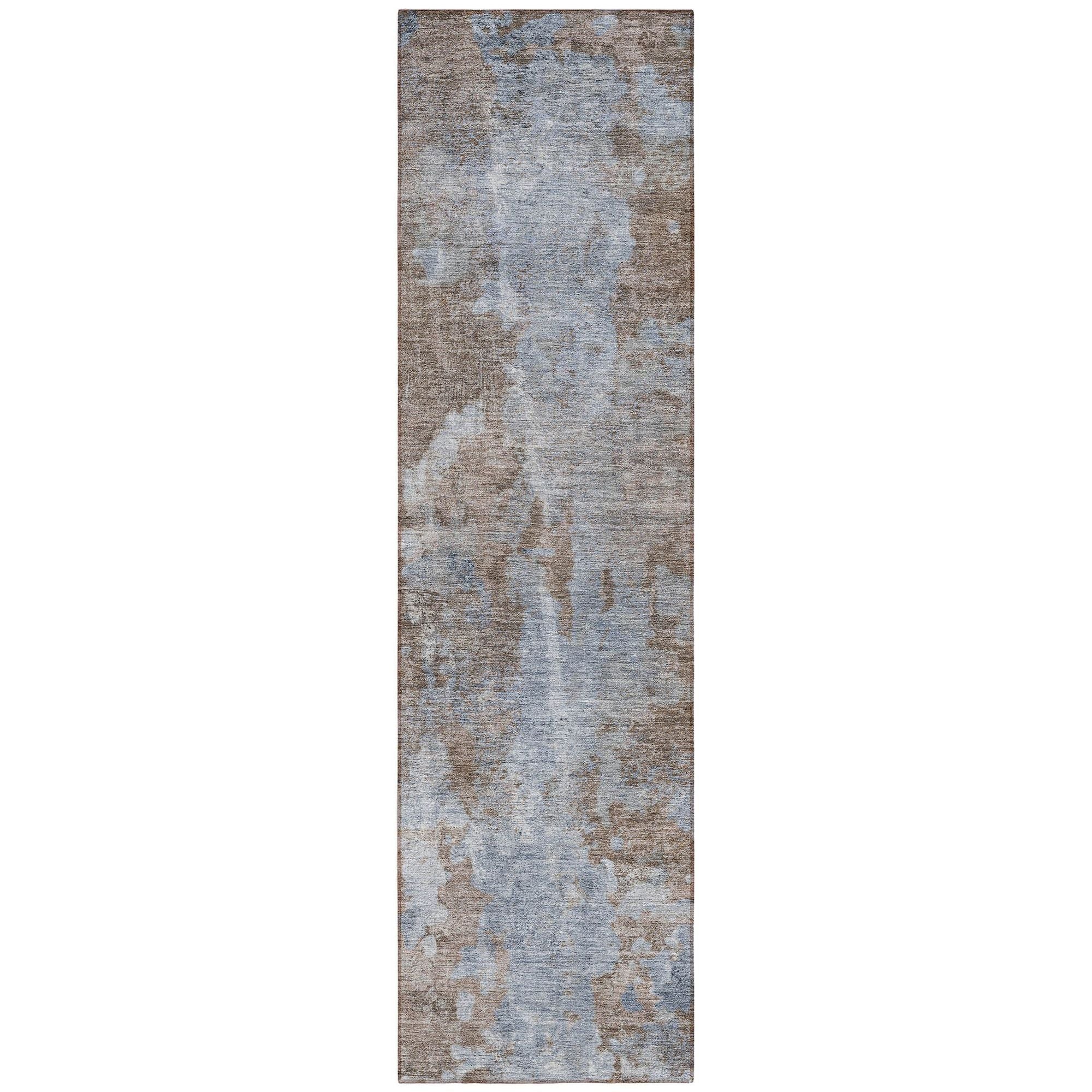 Machine Washable Brown Rug - Indoor / Outdoor - Kids / Pet Friendly Modern Print Rug