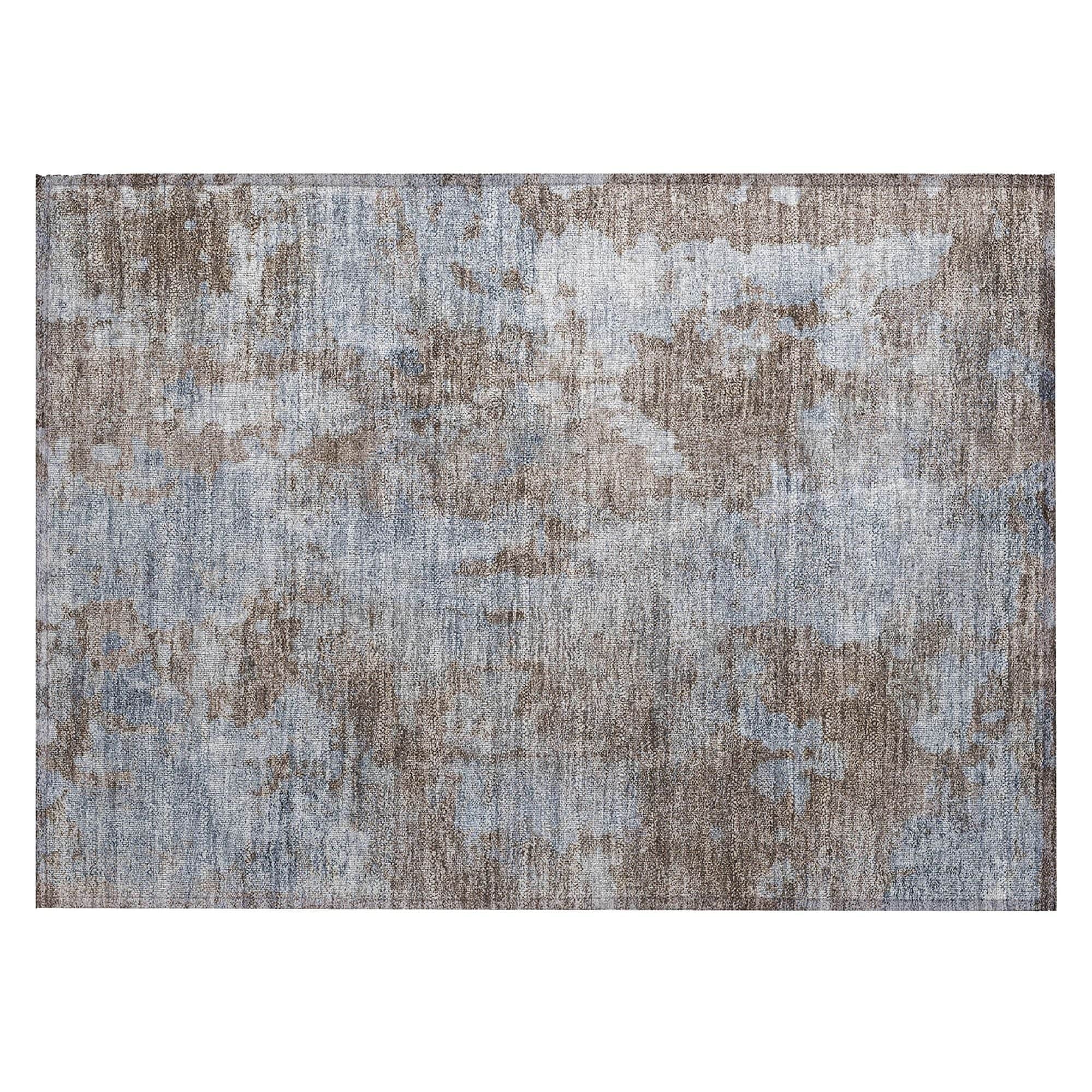 Machine Washable Brown Rug - Indoor / Outdoor - Kids / Pet Friendly Modern Print Rug