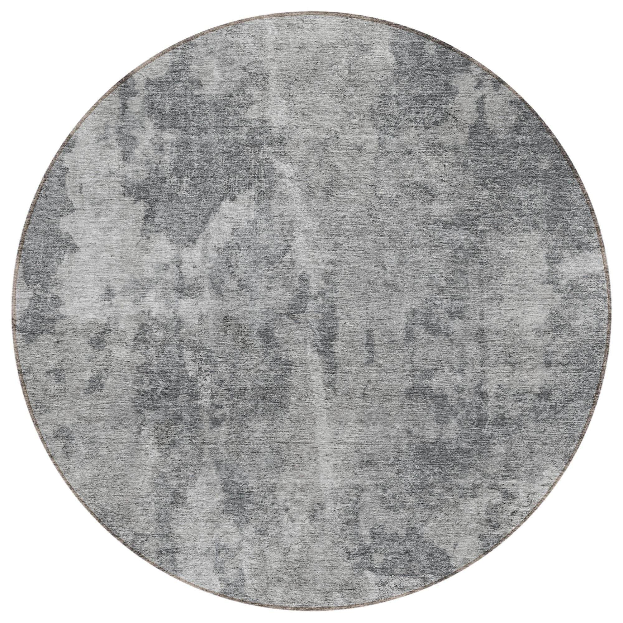 Machine Washable Gray Rug - Indoor / Outdoor - Kids / Pet Friendly Modern Print Rug