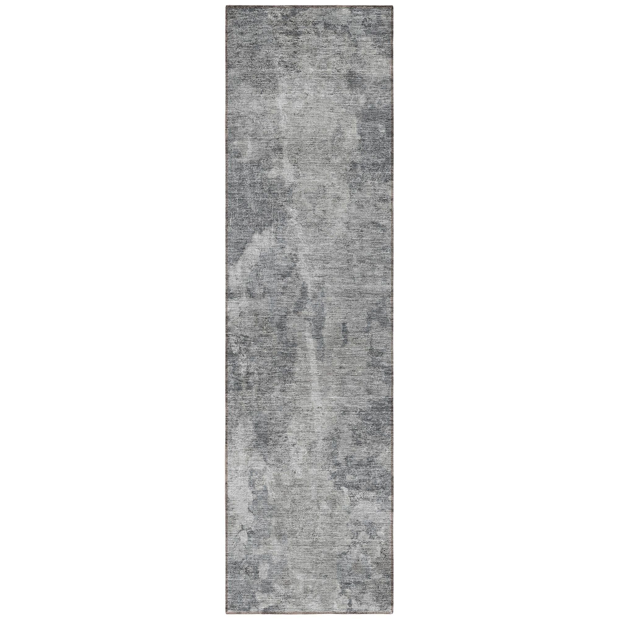 Machine Washable Gray Rug - Indoor / Outdoor - Kids / Pet Friendly Modern Print Rug