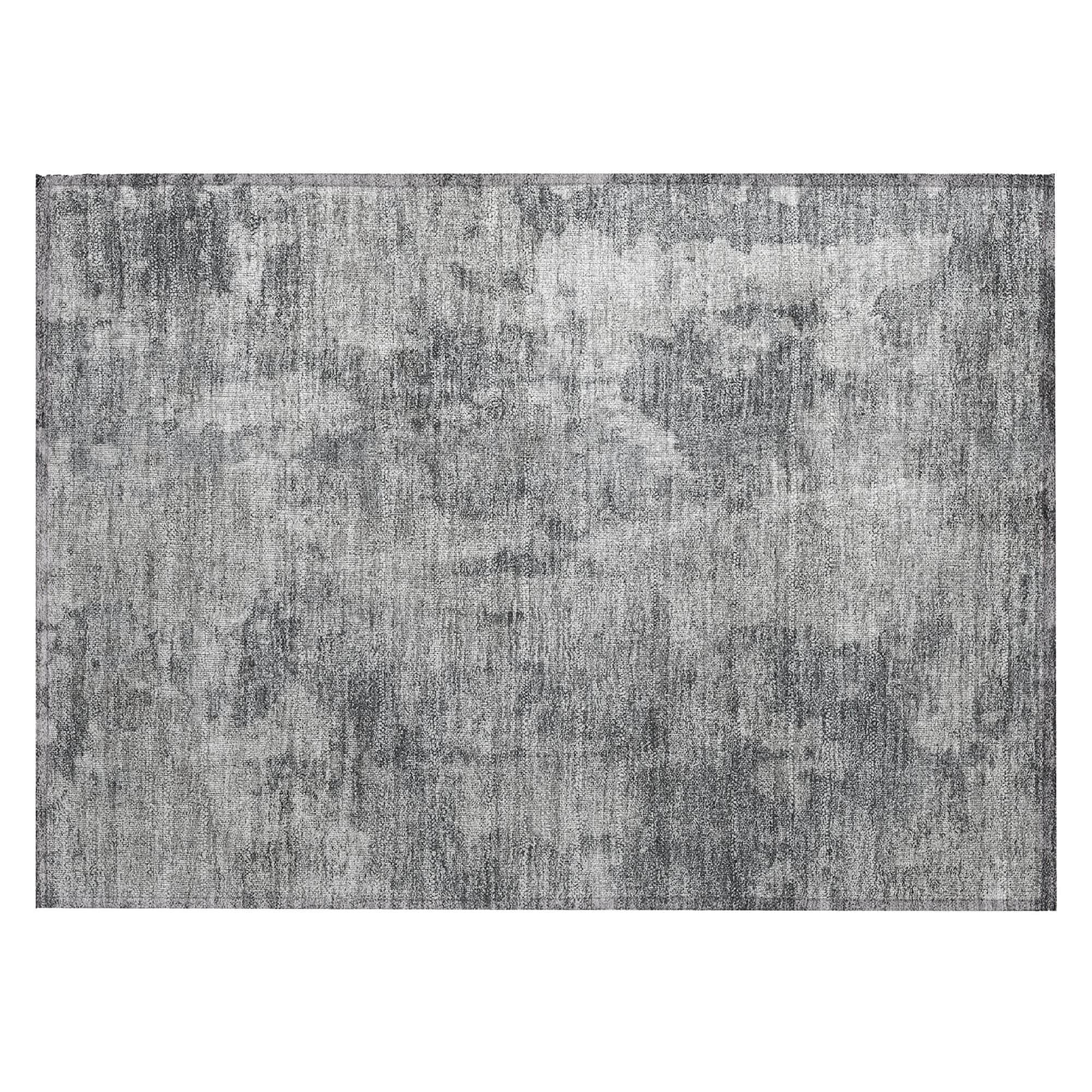 Machine Washable Gray Rug - Indoor / Outdoor - Kids / Pet Friendly Modern Print Rug