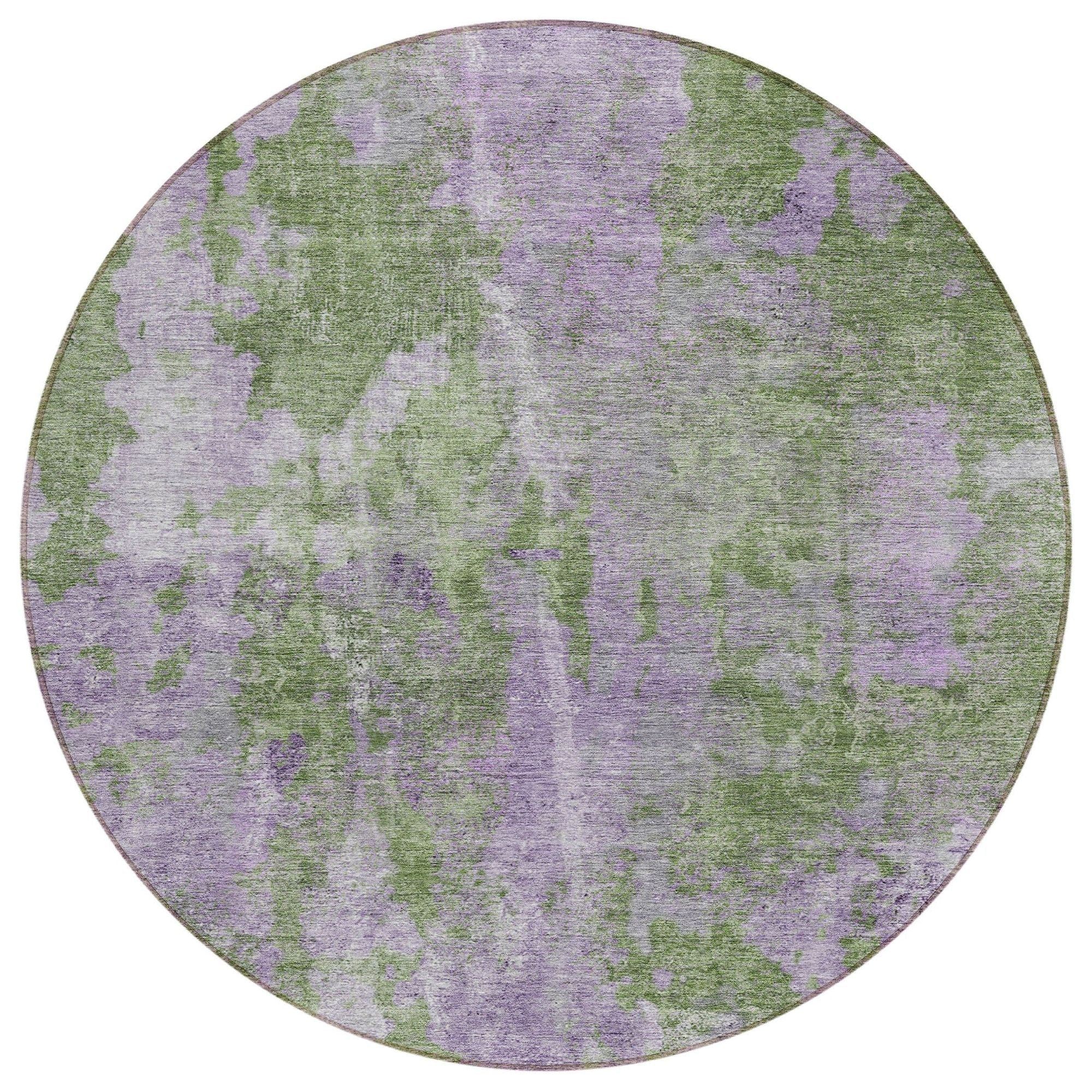 Machine Washable Green Rug - Indoor / Outdoor - Kids / Pet Friendly Modern Print Rug