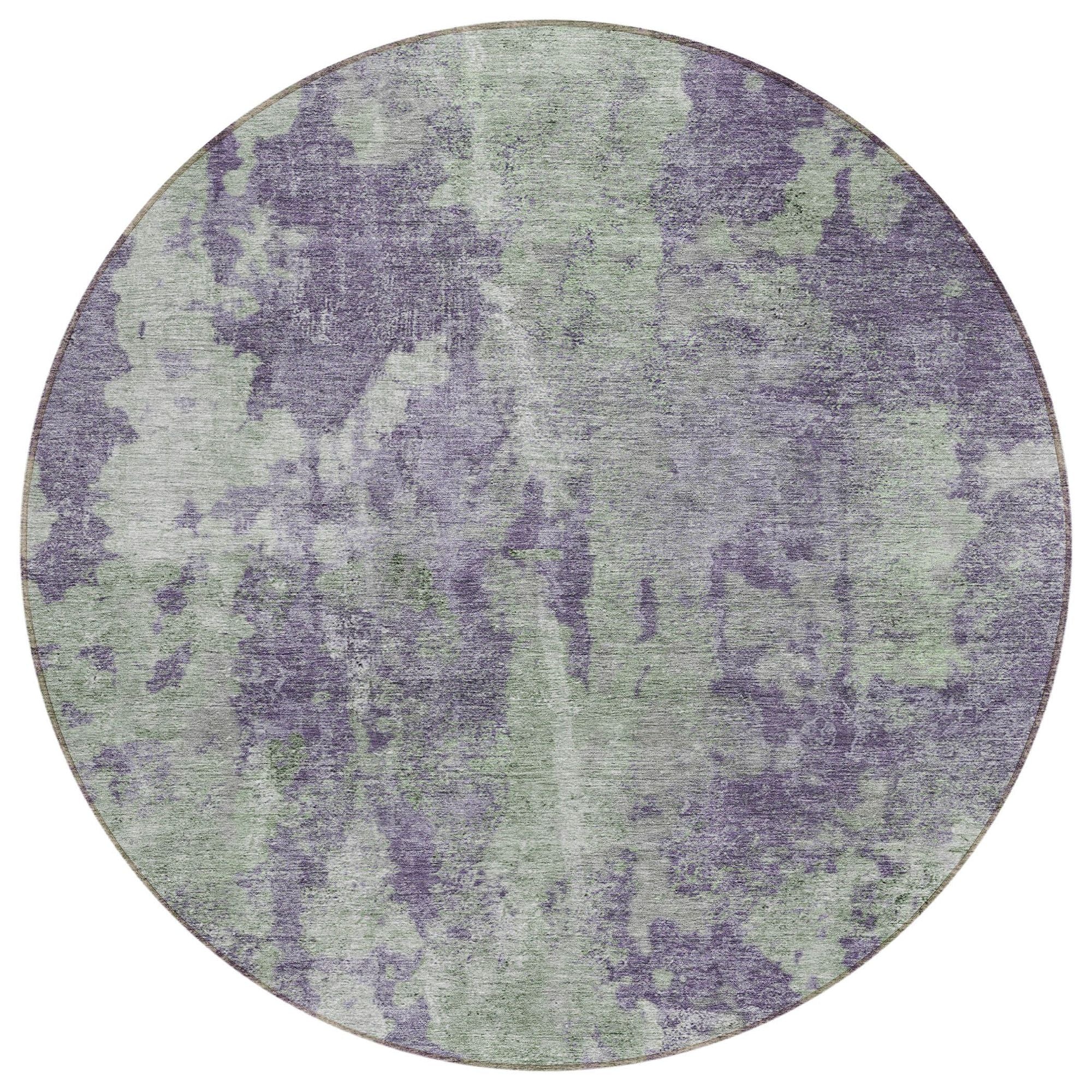 Machine Washable Purple Rug - Indoor / Outdoor - Kids / Pet Friendly Modern Print Rug