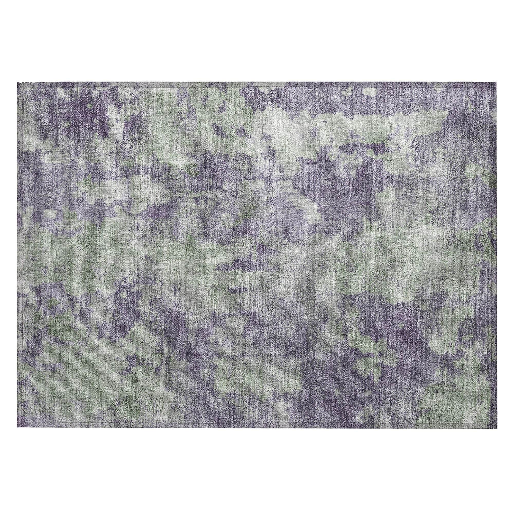Machine Washable Purple Rug - Indoor / Outdoor - Kids / Pet Friendly Modern Print Rug