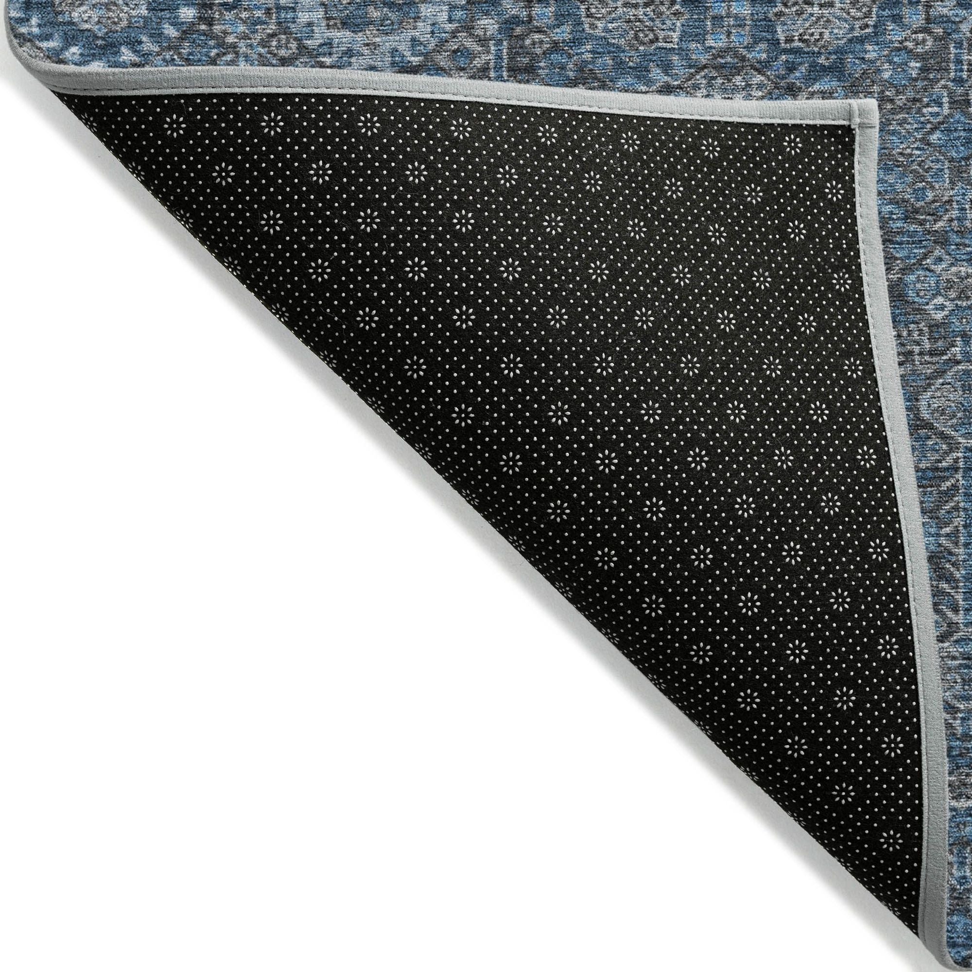 Machine Made ACN574 Blue Rugs