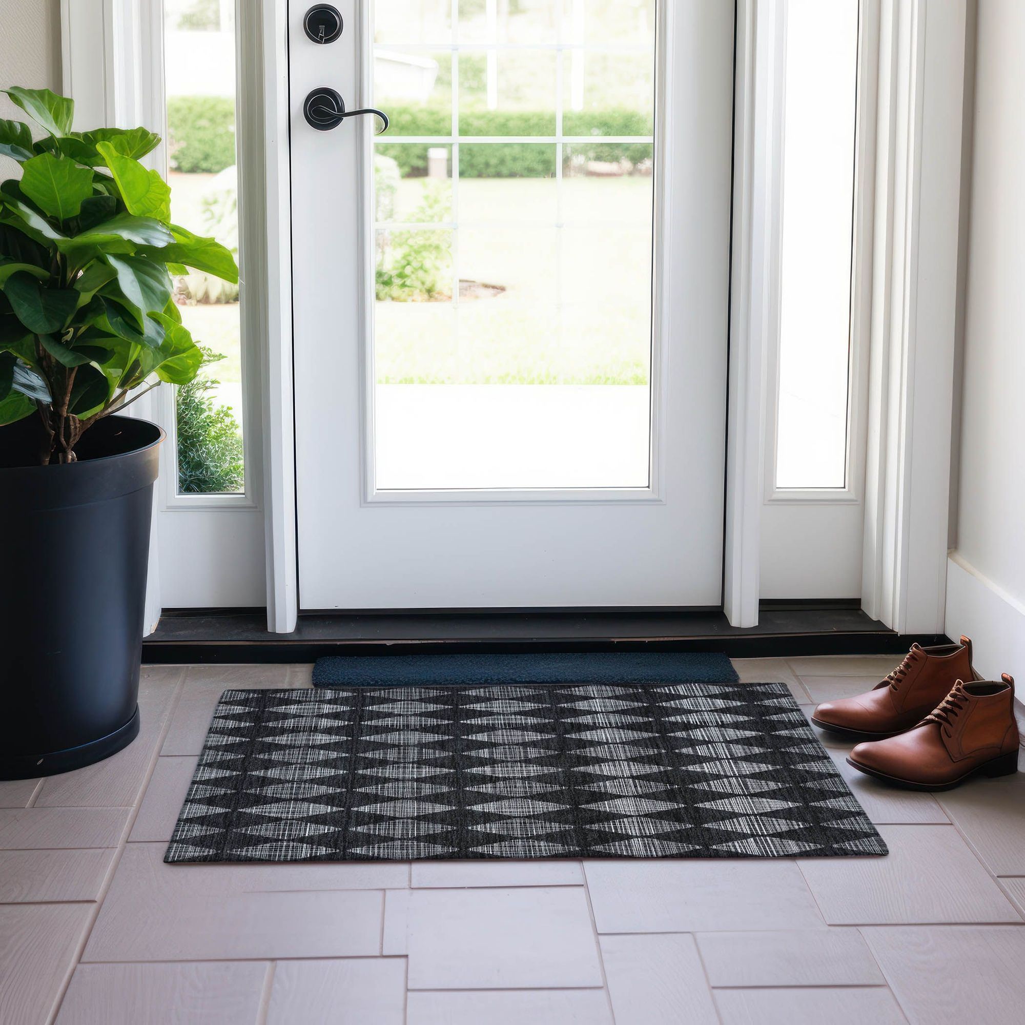 Machine Made ACN578 Charcoal Gray Rugs #color_charcoal gray