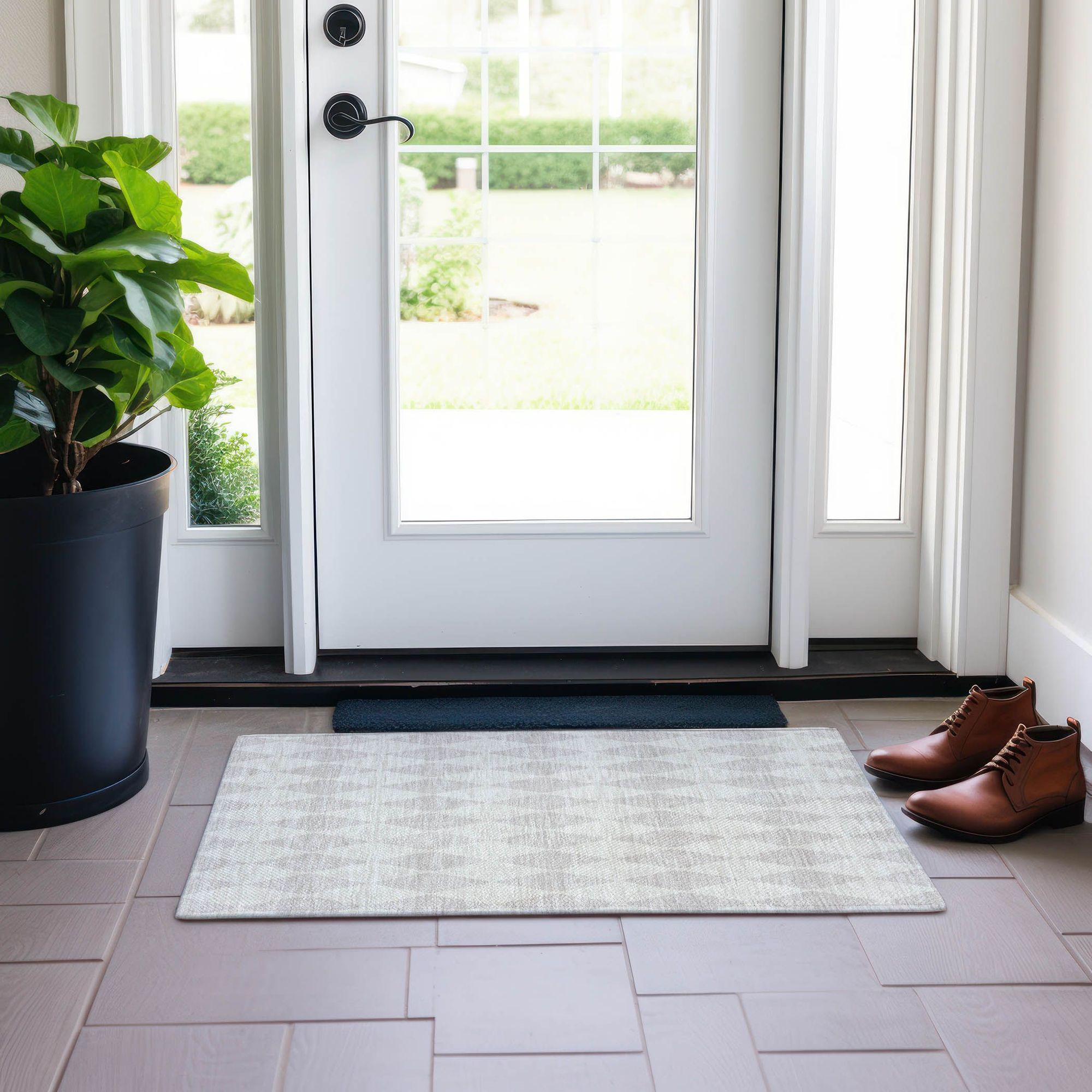 Machine Made ACN578 Ivory Rugs #color_ivory