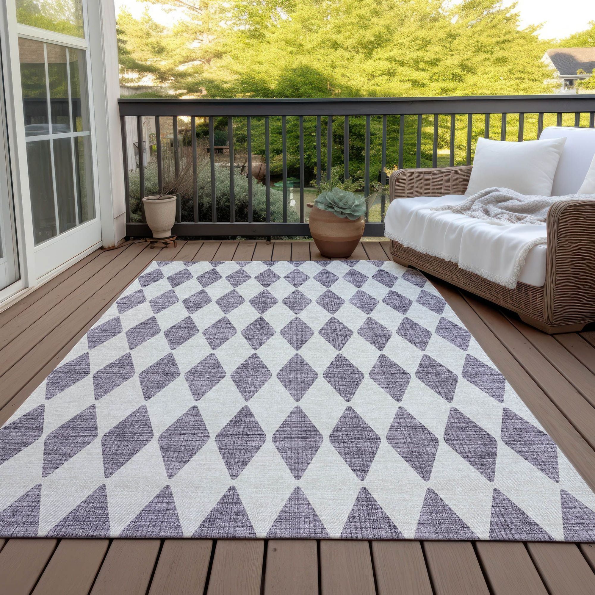 Machine Made ACN578 Purple Rugs #color_purple