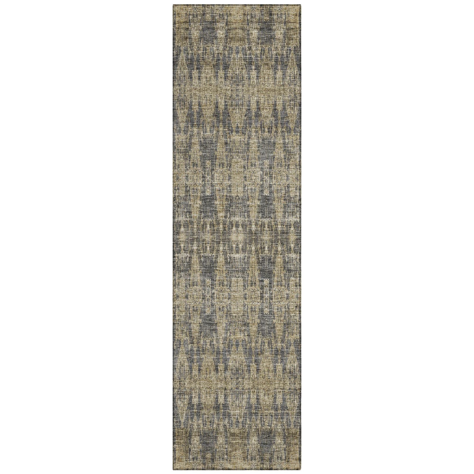 Machine Washable Gray Rug - Indoor / Outdoor - Kids / Pet Friendly Moroccan Print Rug