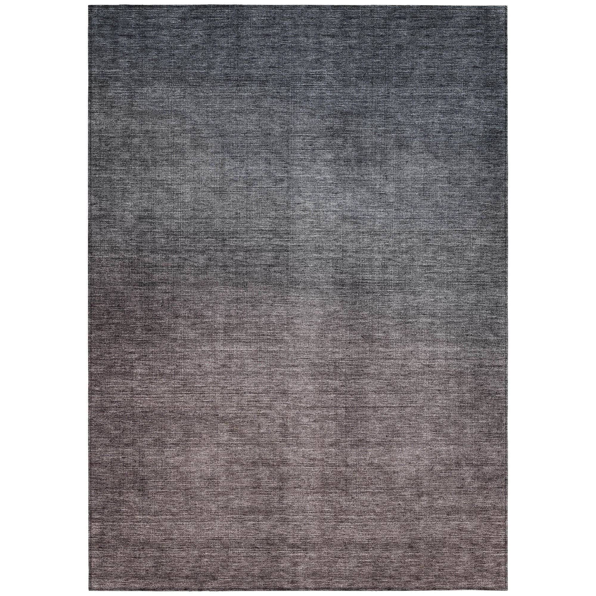 Machine Washable Gray Rug - Indoor / Outdoor - Kids / Pet Friendly Circles Print Rug