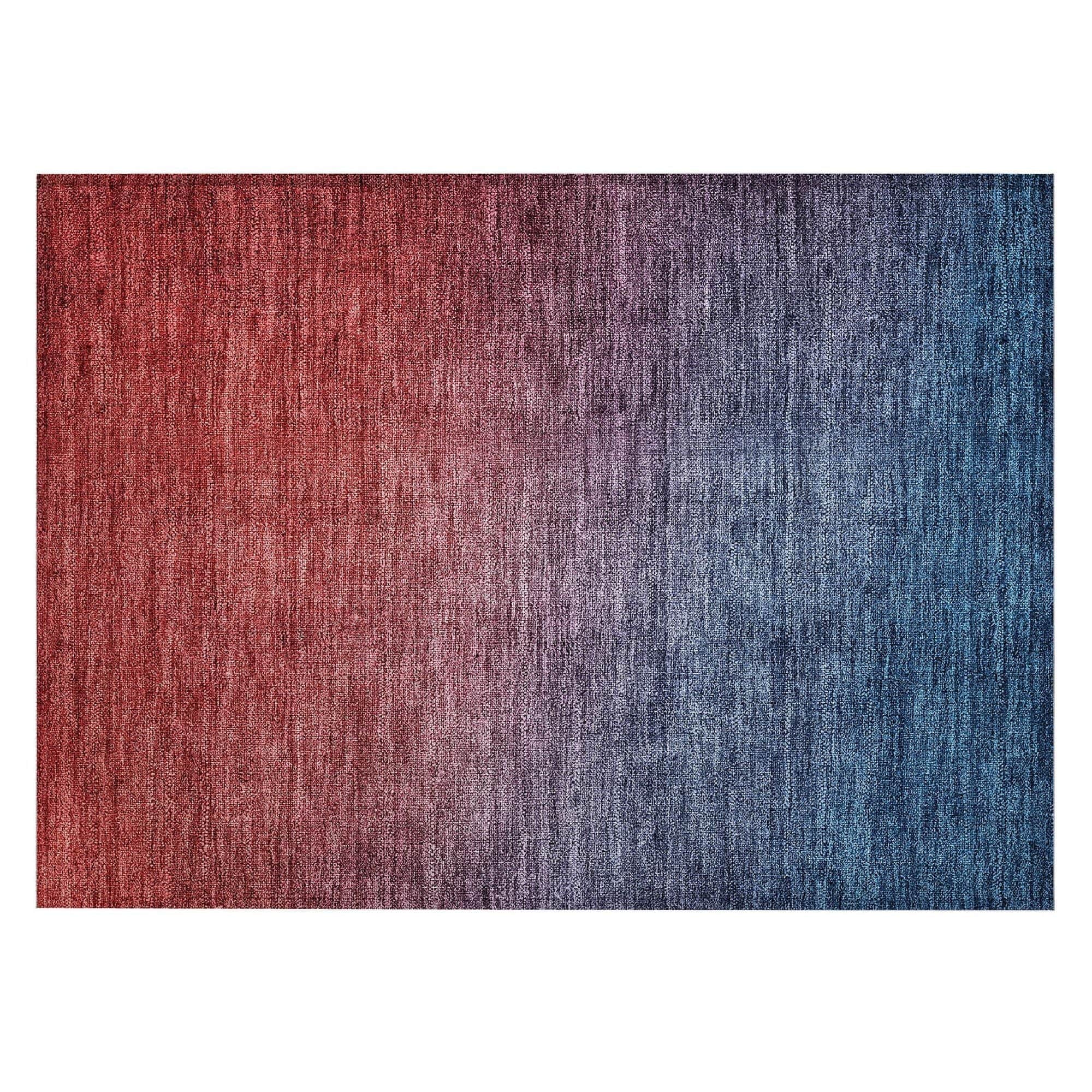 Machine Washable Navy Blue Rug - Indoor / Outdoor - Kids / Pet Friendly Circles Print Rug