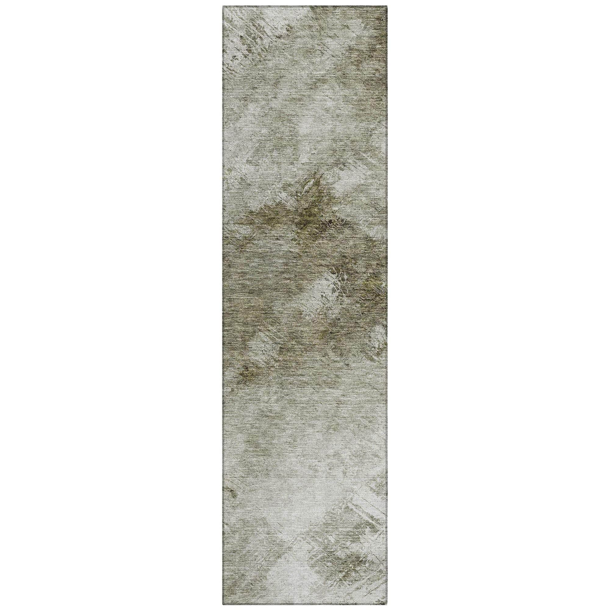 Machine Washable Taupe Brown Rug - Indoor / Outdoor - Kids / Pet Friendly Modern Print Rug
