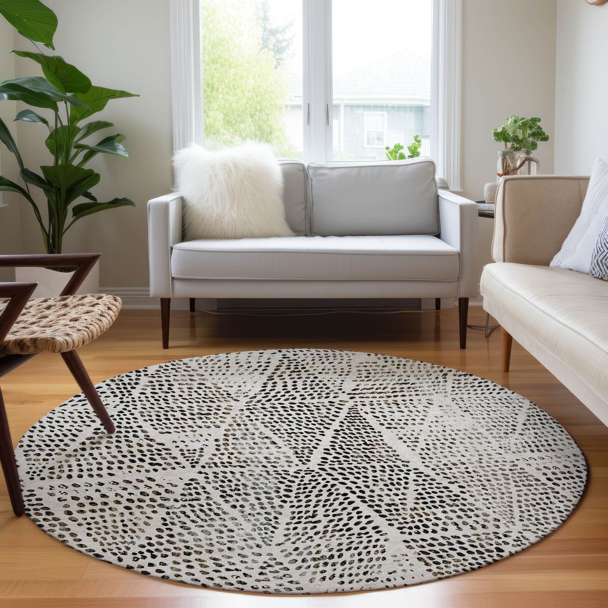 Machine Made ACN591 Ivory Rugs #color_ivory