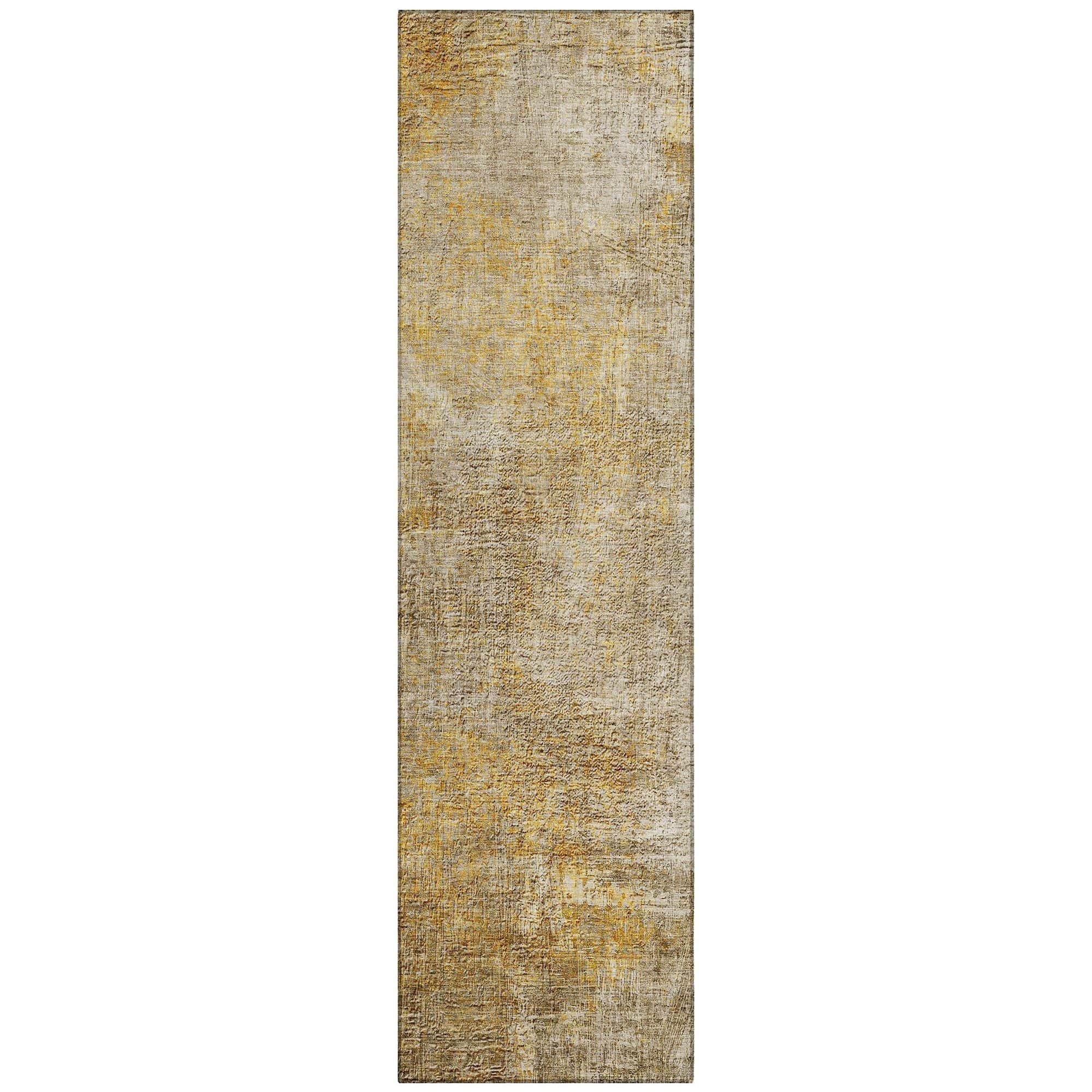 Machine Washable Beige Brown Rug - Indoor / Outdoor - Kids / Pet Friendly Modern Print Rug