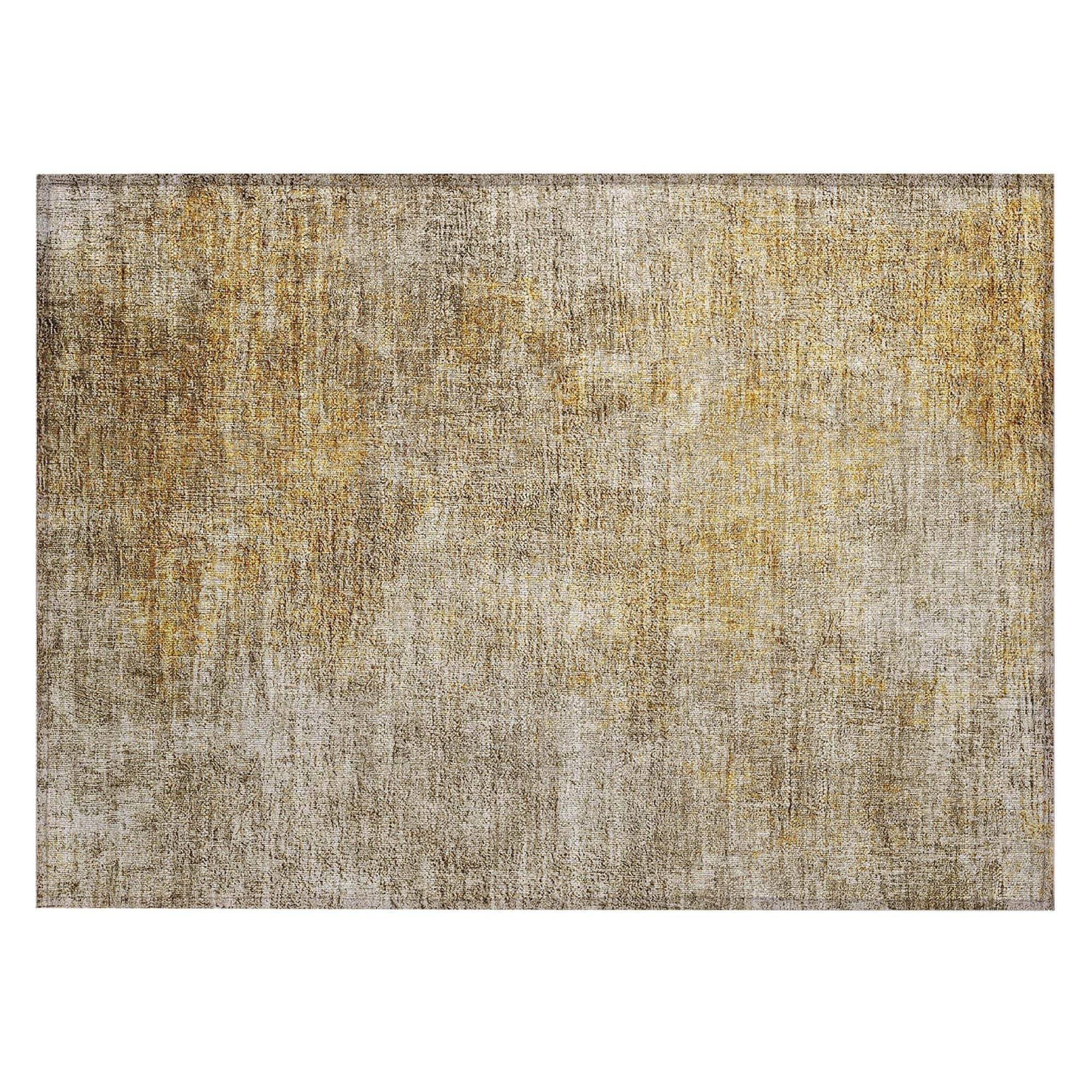 Machine Washable Beige Brown Rug - Indoor / Outdoor - Kids / Pet Friendly Modern Print Rug