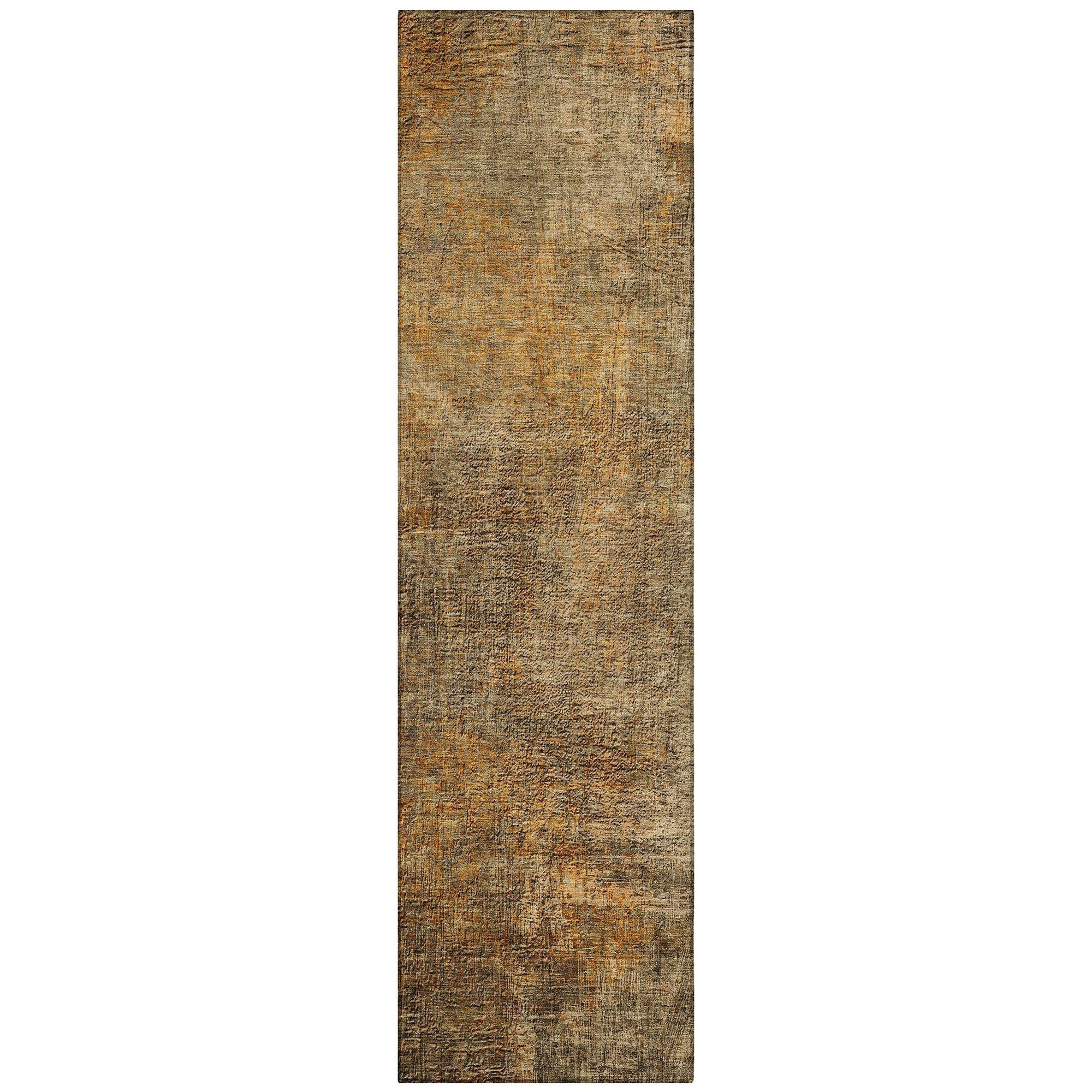 Machine Washable Brown Rug - Indoor / Outdoor - Kids / Pet Friendly Modern Print Rug