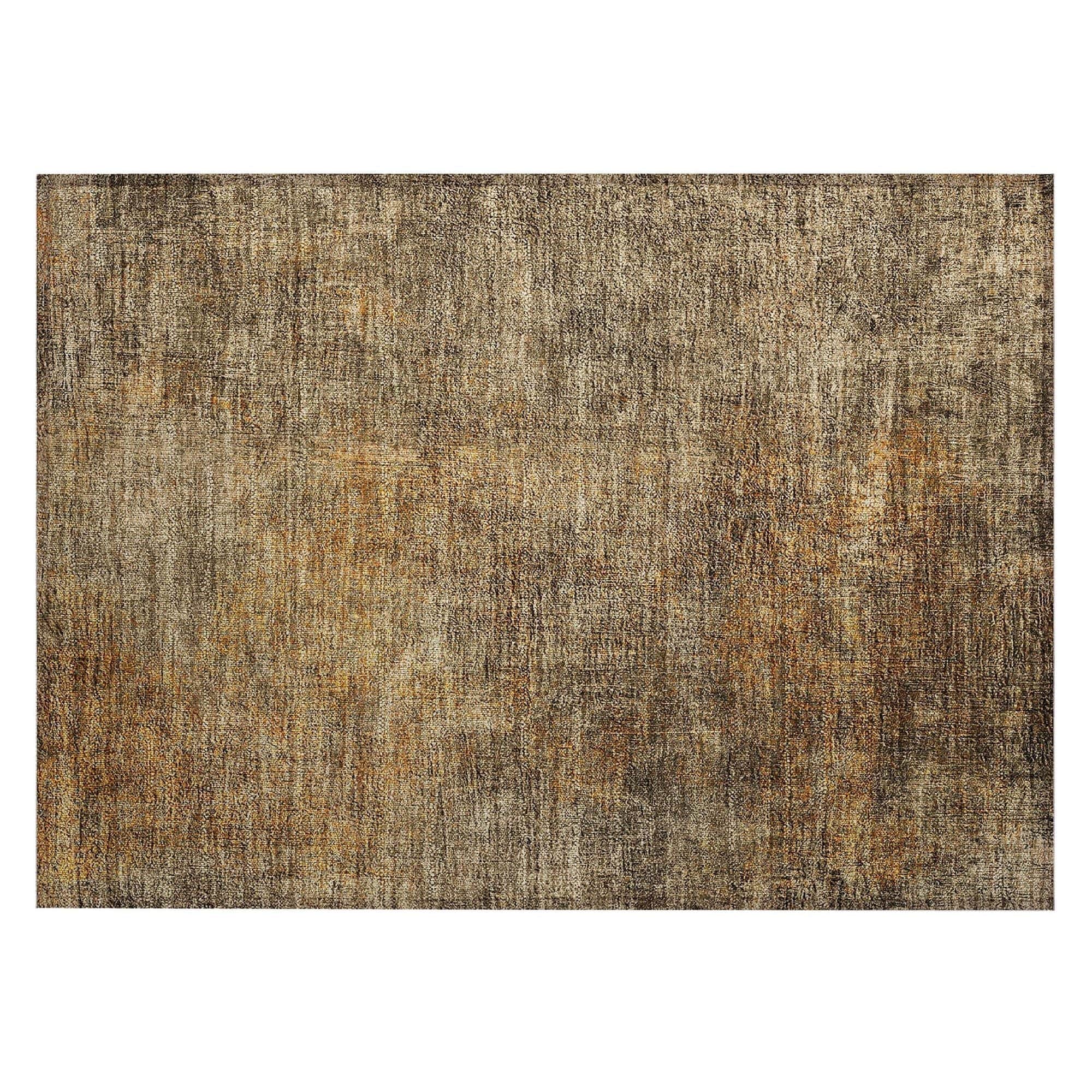 Machine Washable Brown Rug - Indoor / Outdoor - Kids / Pet Friendly Modern Print Rug