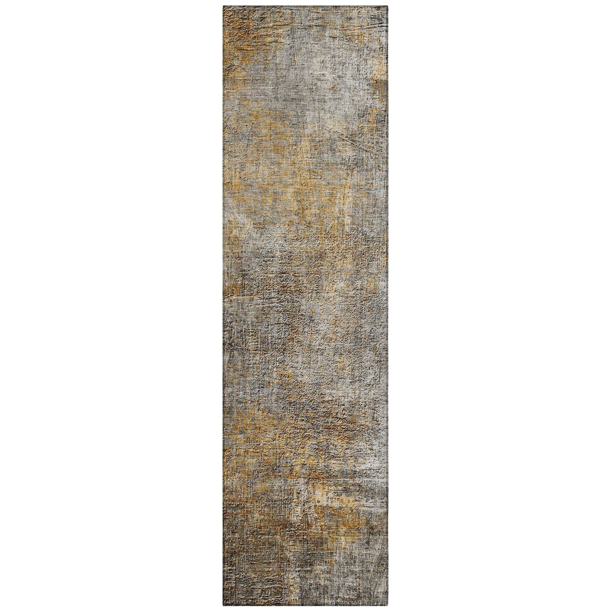 Machine Washable Gray Rug - Indoor / Outdoor - Kids / Pet Friendly Modern Print Rug