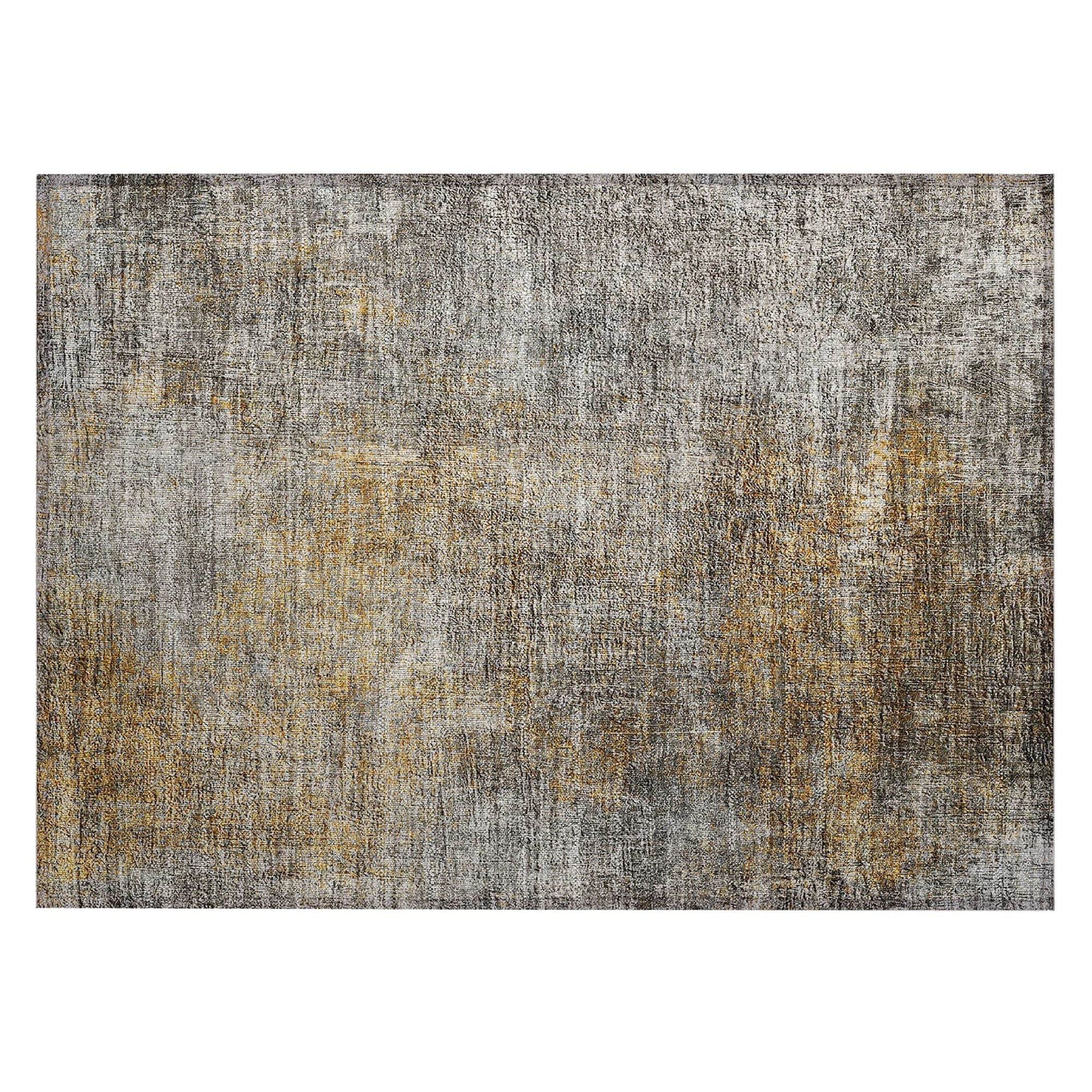 Machine Washable Gray Rug - Indoor / Outdoor - Kids / Pet Friendly Modern Print Rug
