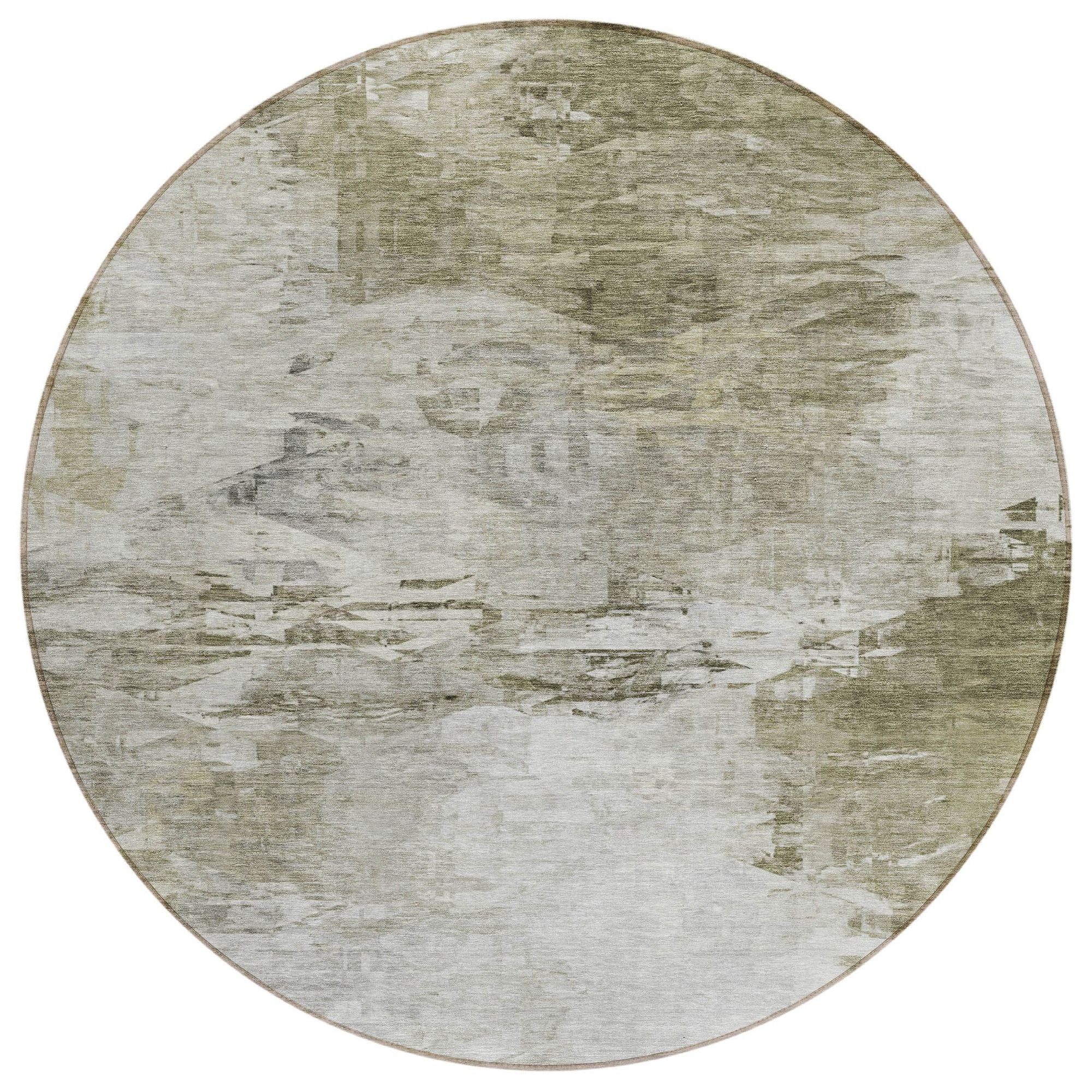 Machine Washable Taupe Brown Rug - Indoor / Outdoor - Kids / Pet Friendly Modern Print Rug