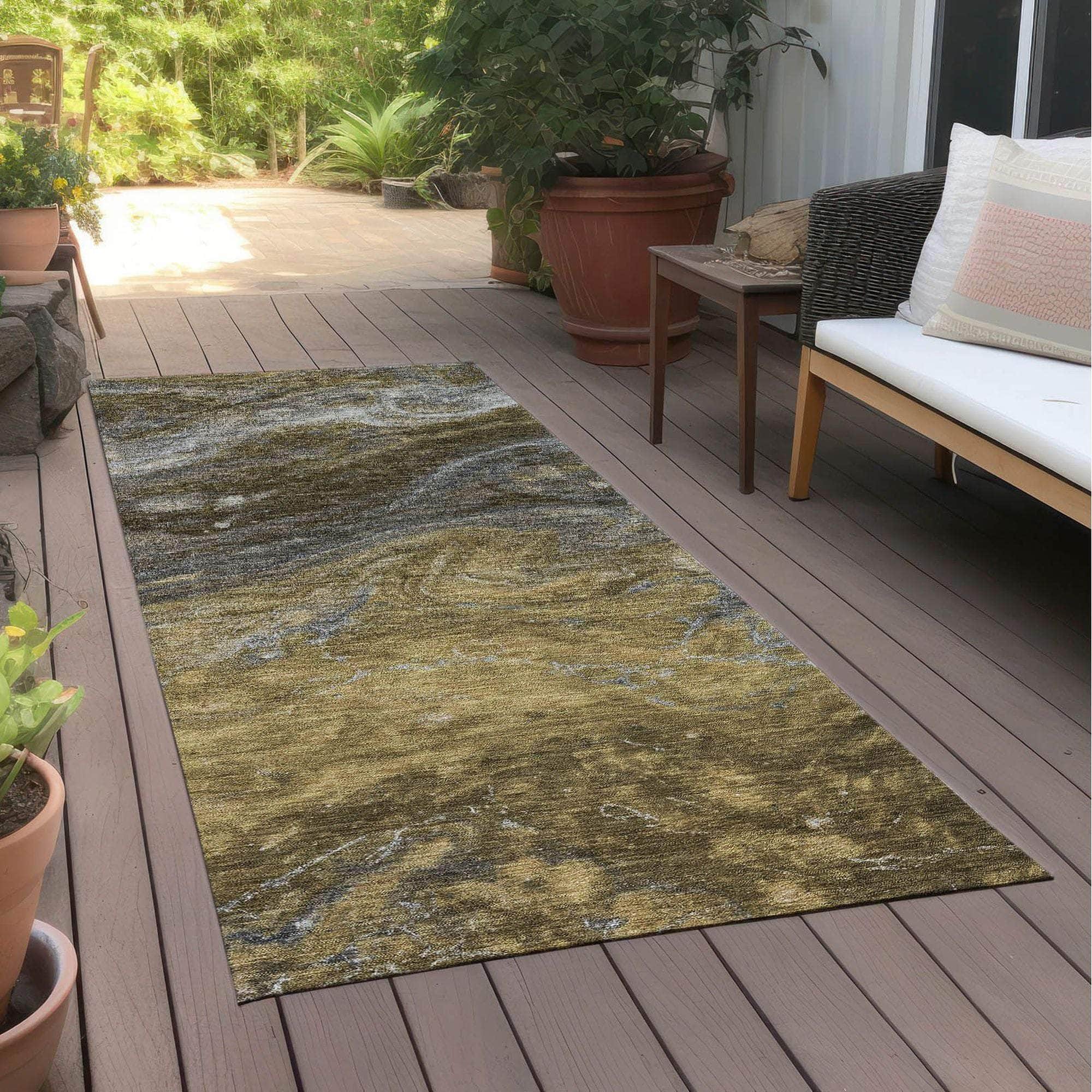 Machine Made ACN599 Brown Rugs