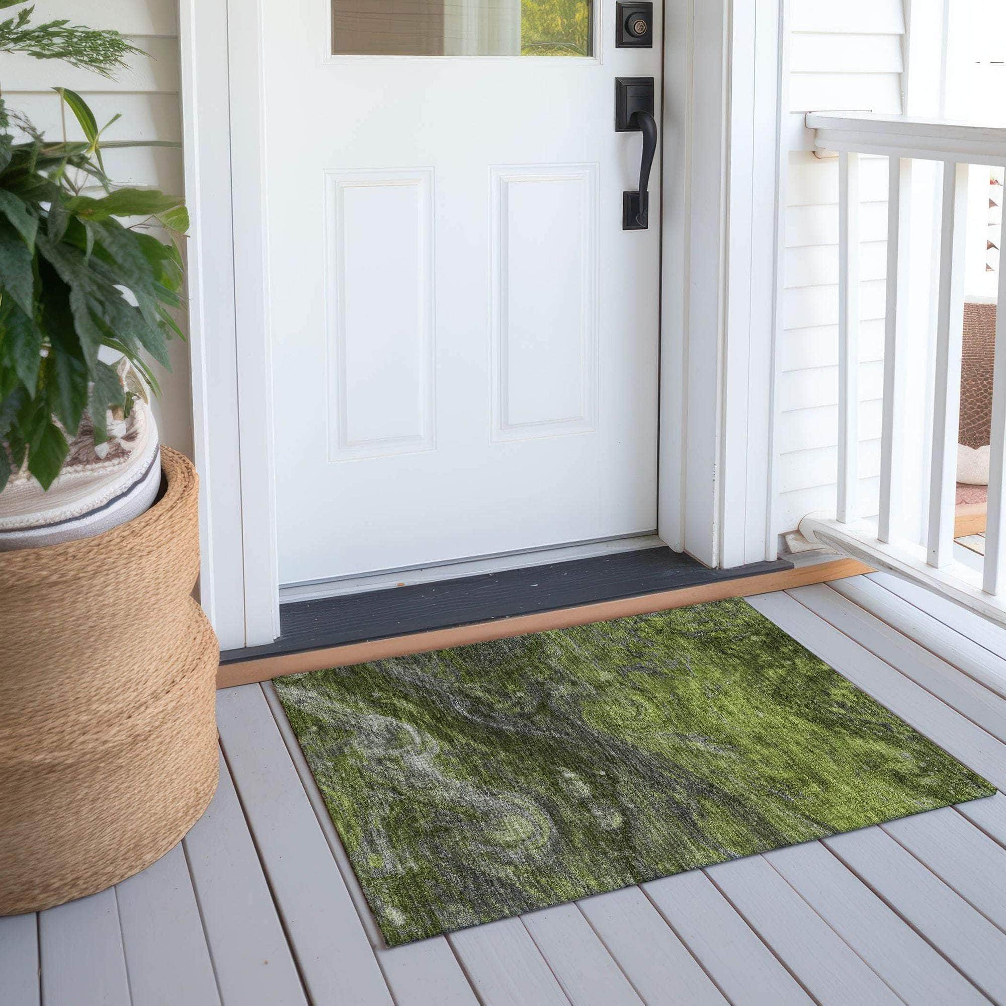 Machine Made ACN599 Green Rugs