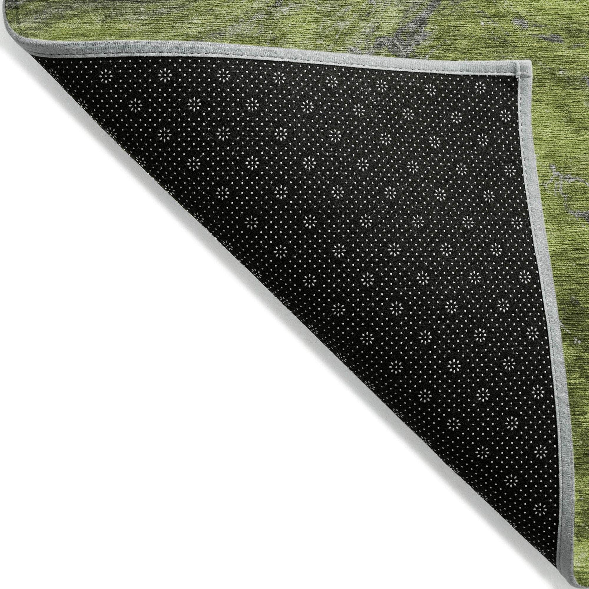Machine Made ACN599 Green Rugs