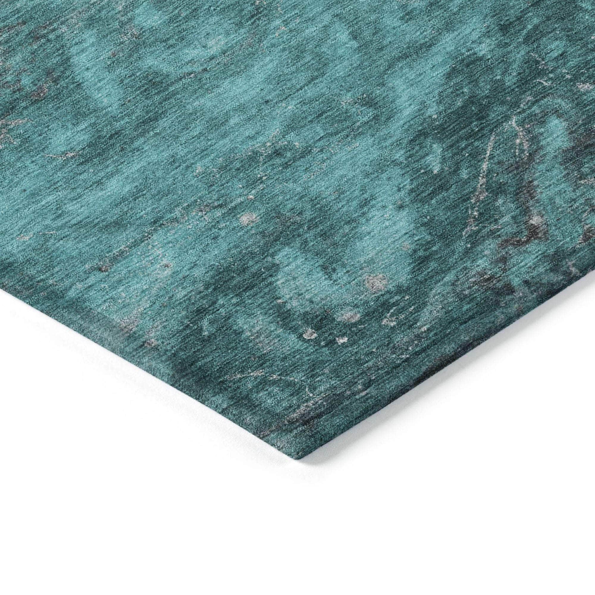 Machine Made ACN599 Teal Rugs