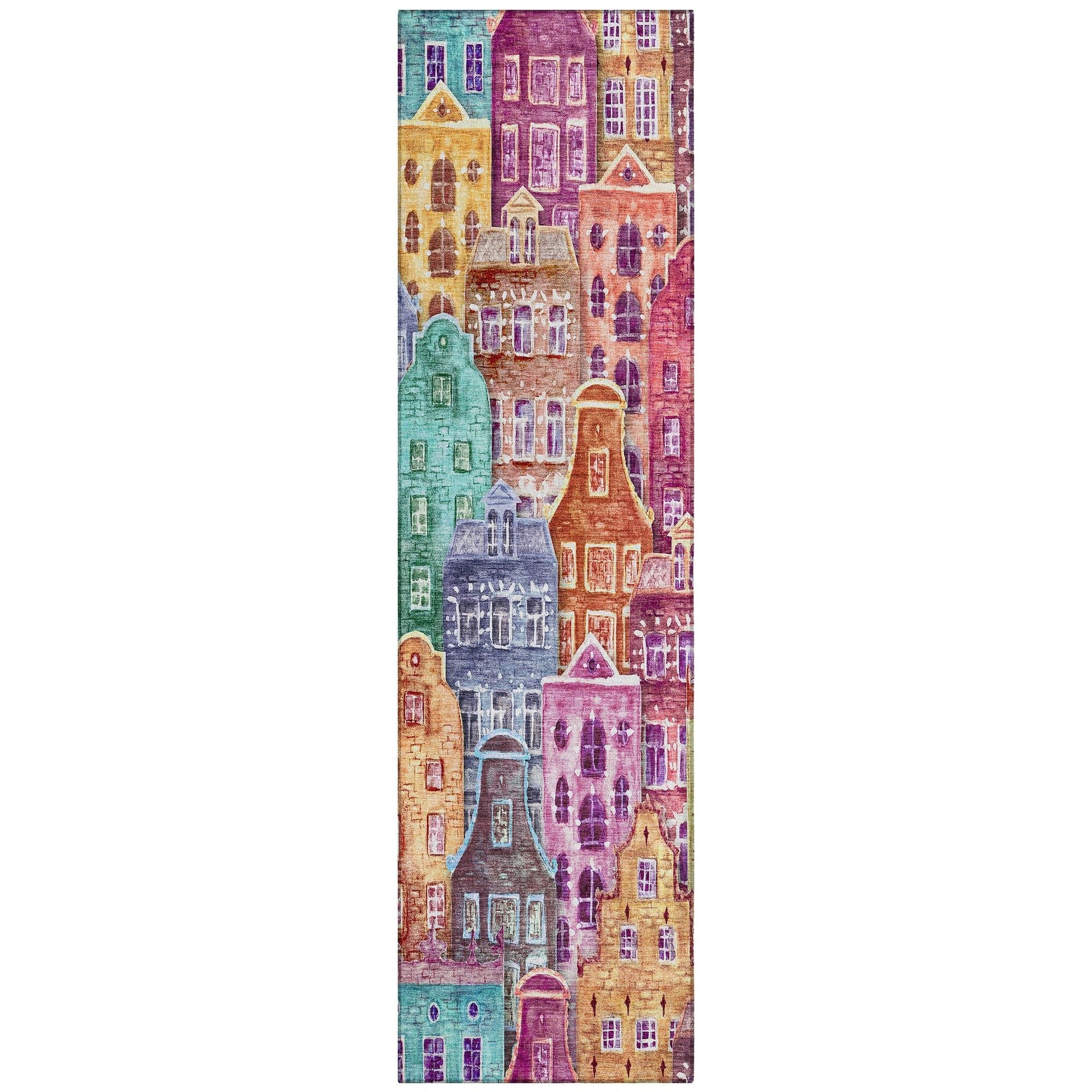 Machine Washable Red Rug - Indoor / Outdoor - Kids / Pet Friendly Novelty Print Rug