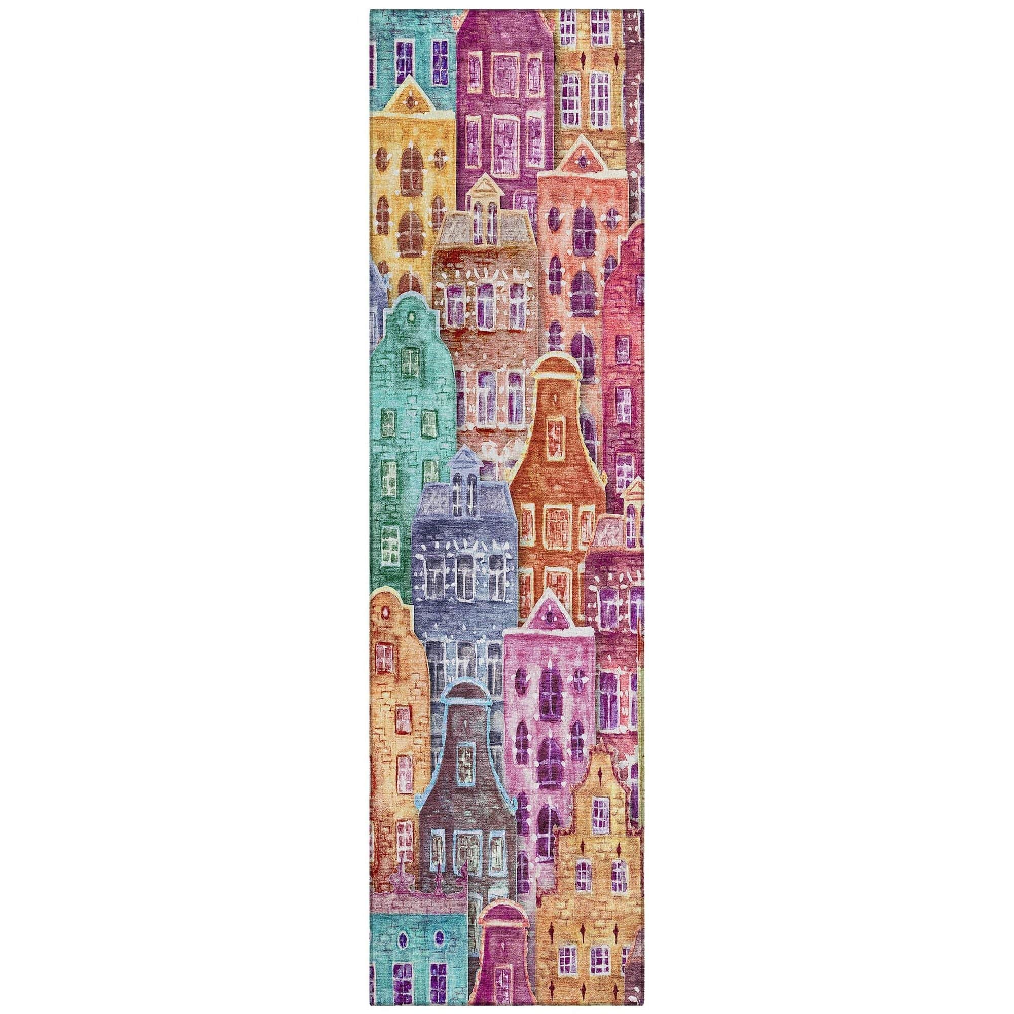 Machine Washable Red Rug - Indoor / Outdoor - Kids / Pet Friendly Novelty Print Rug