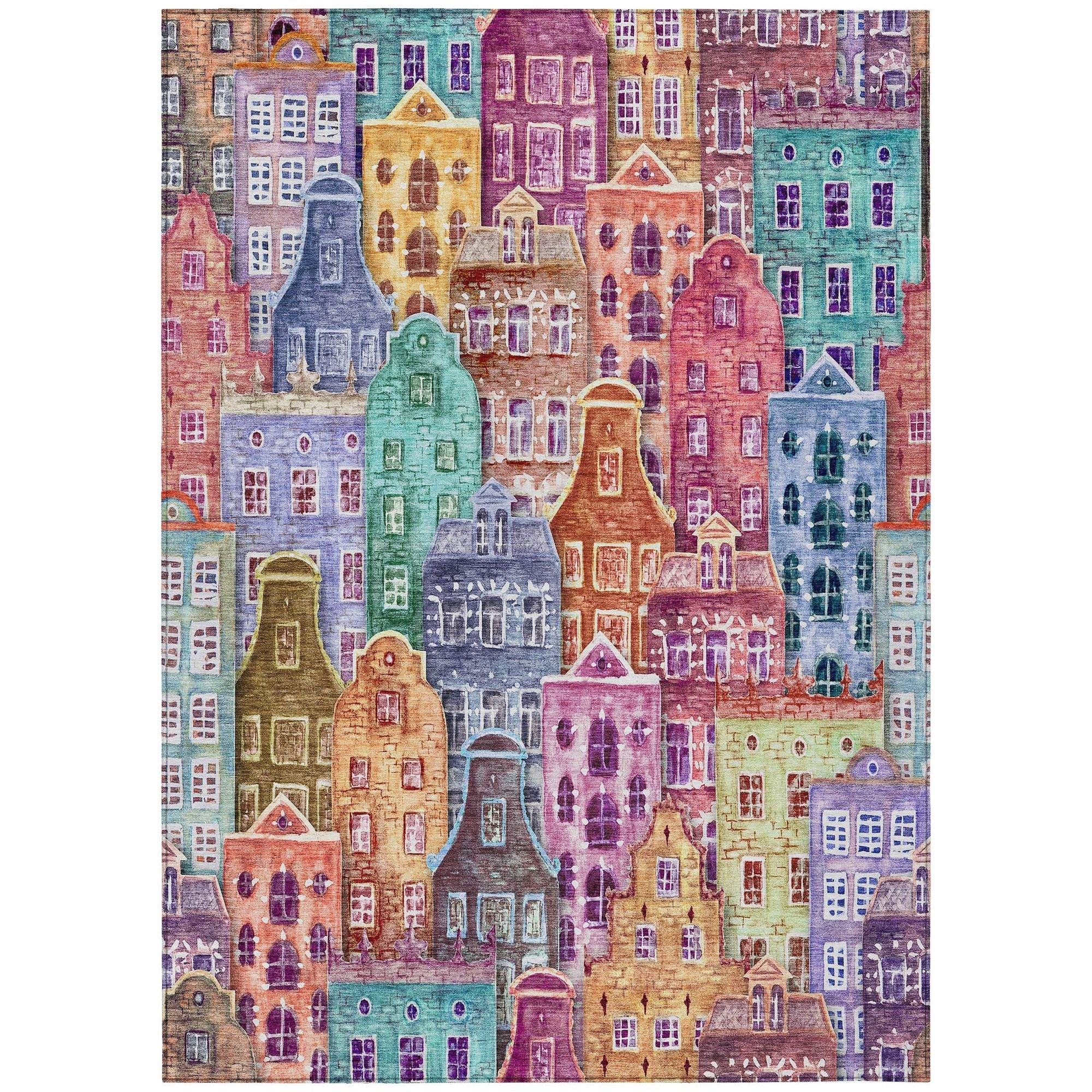 Machine Washable Red Rug - Indoor / Outdoor - Kids / Pet Friendly Novelty Print Rug