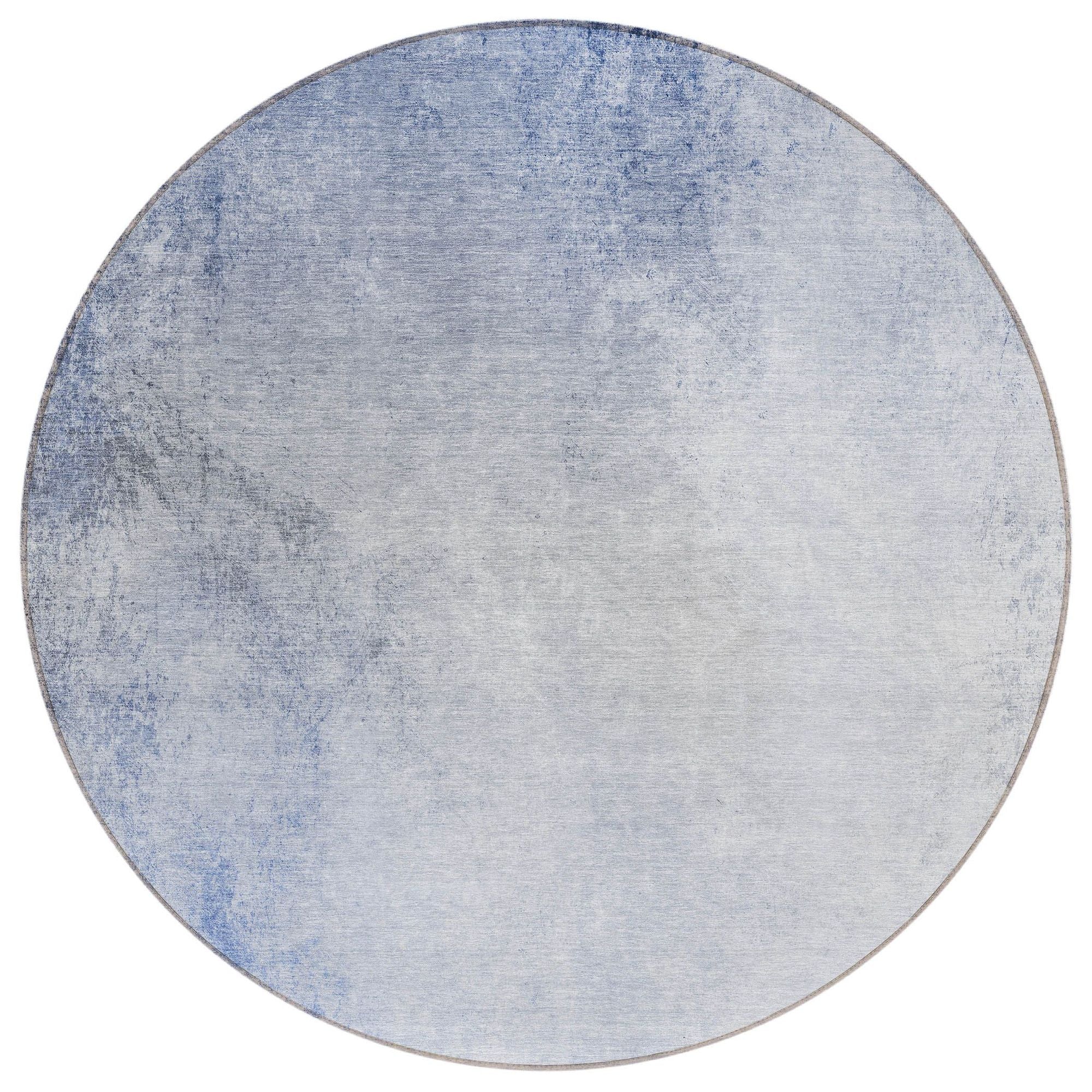 Machine Washable Blue Rug - Indoor / Outdoor - Kids / Pet Friendly Modern Print Rug