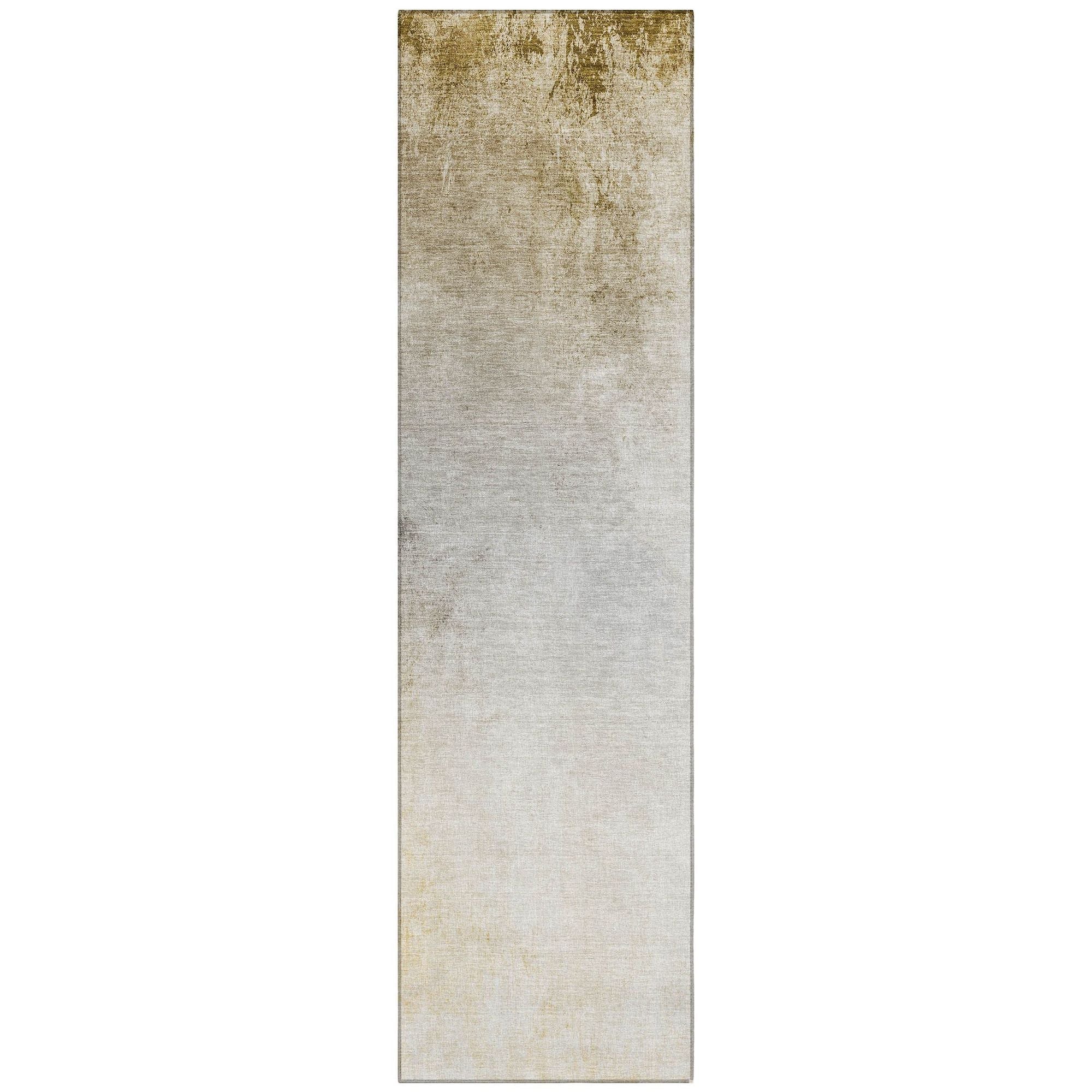 Machine Washable Taupe Brown Rug - Indoor / Outdoor - Kids / Pet Friendly Modern Print Rug