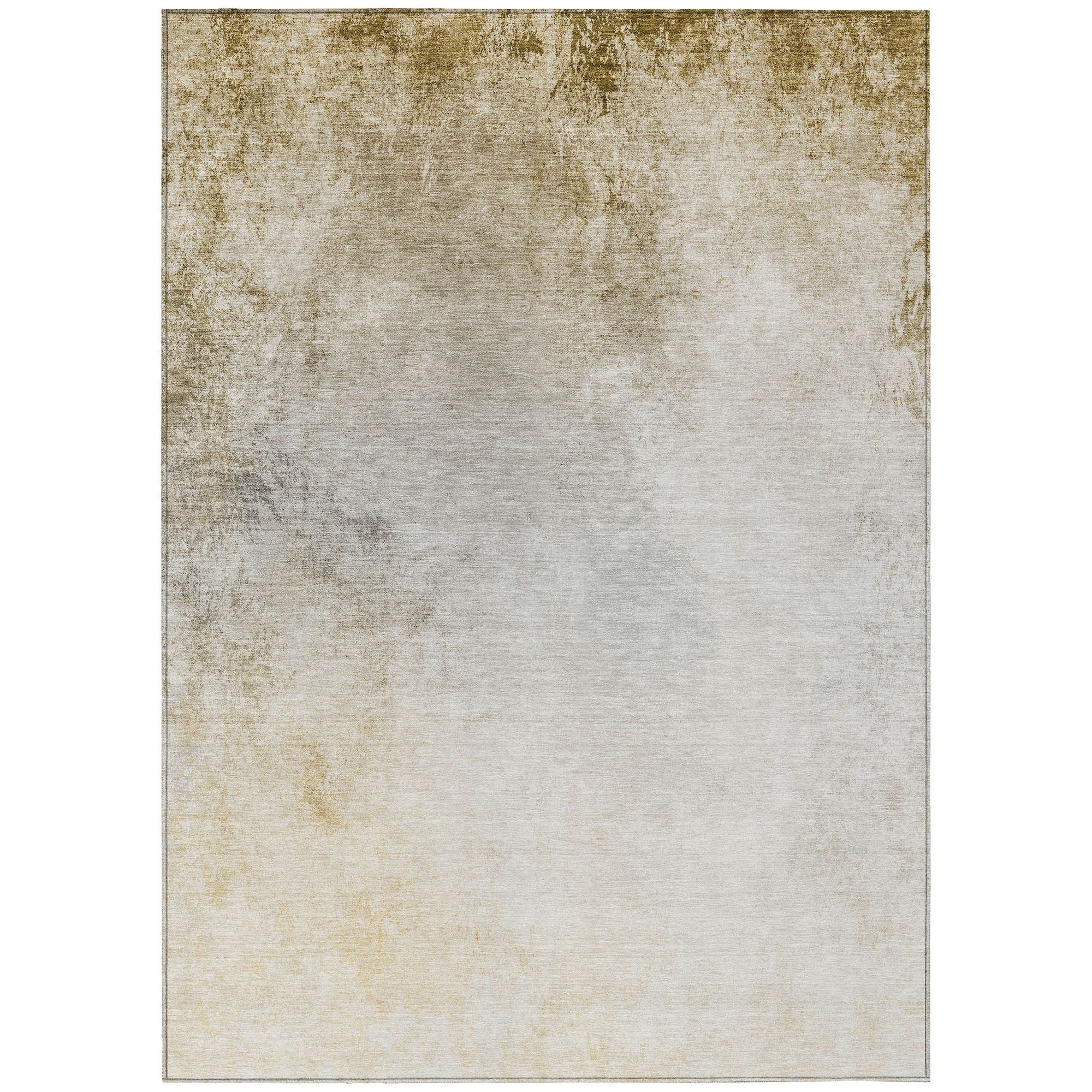 Machine Washable Taupe Brown Rug - Indoor / Outdoor - Kids / Pet Friendly Modern Print Rug