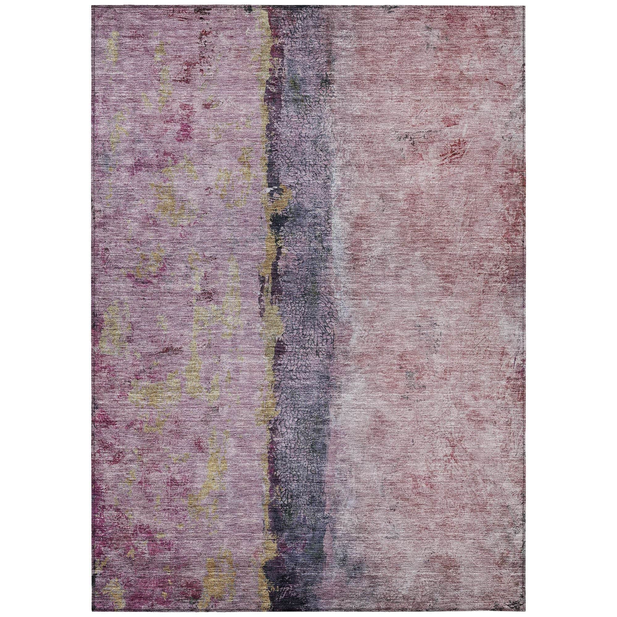Machine Washable Blush Pink Rug - Indoor / Outdoor - Kids / Pet Friendly Modern Print Rug
