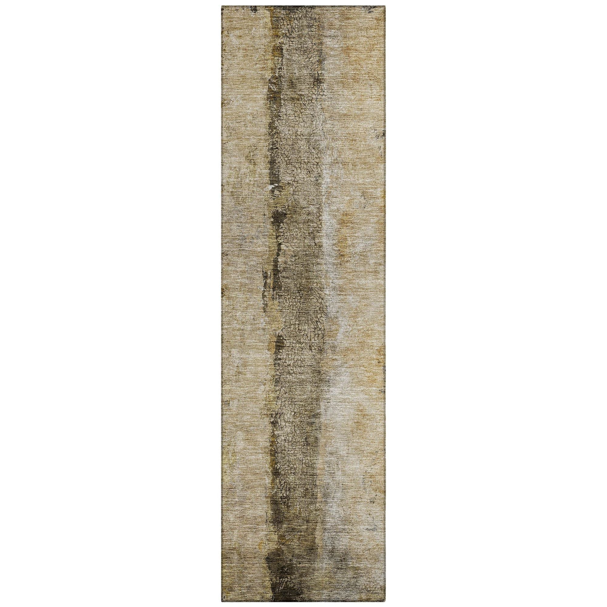 Machine Washable Brown Rug - Indoor / Outdoor - Kids / Pet Friendly Modern Print Rug