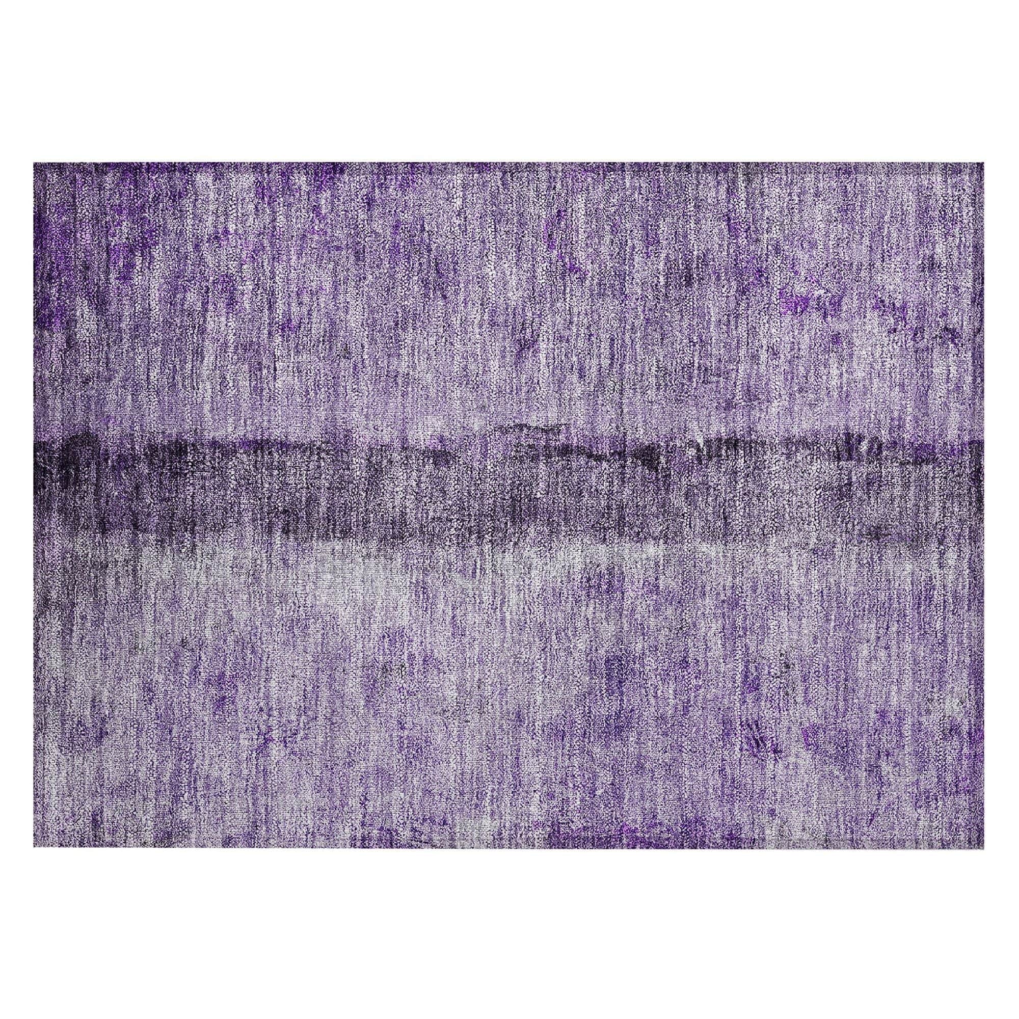Machine Washable Purple Rug - Indoor / Outdoor - Kids / Pet Friendly Modern Print Rug
