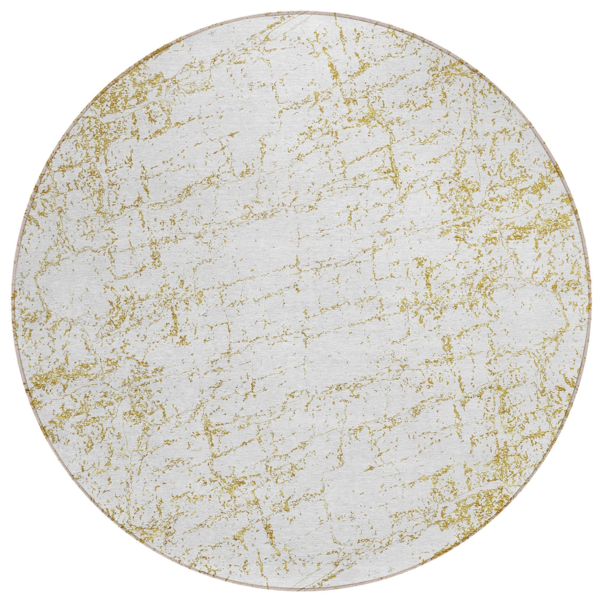 Machine Washable Gold Rug - Indoor / Outdoor - Kids / Pet Friendly Organic Print Rug