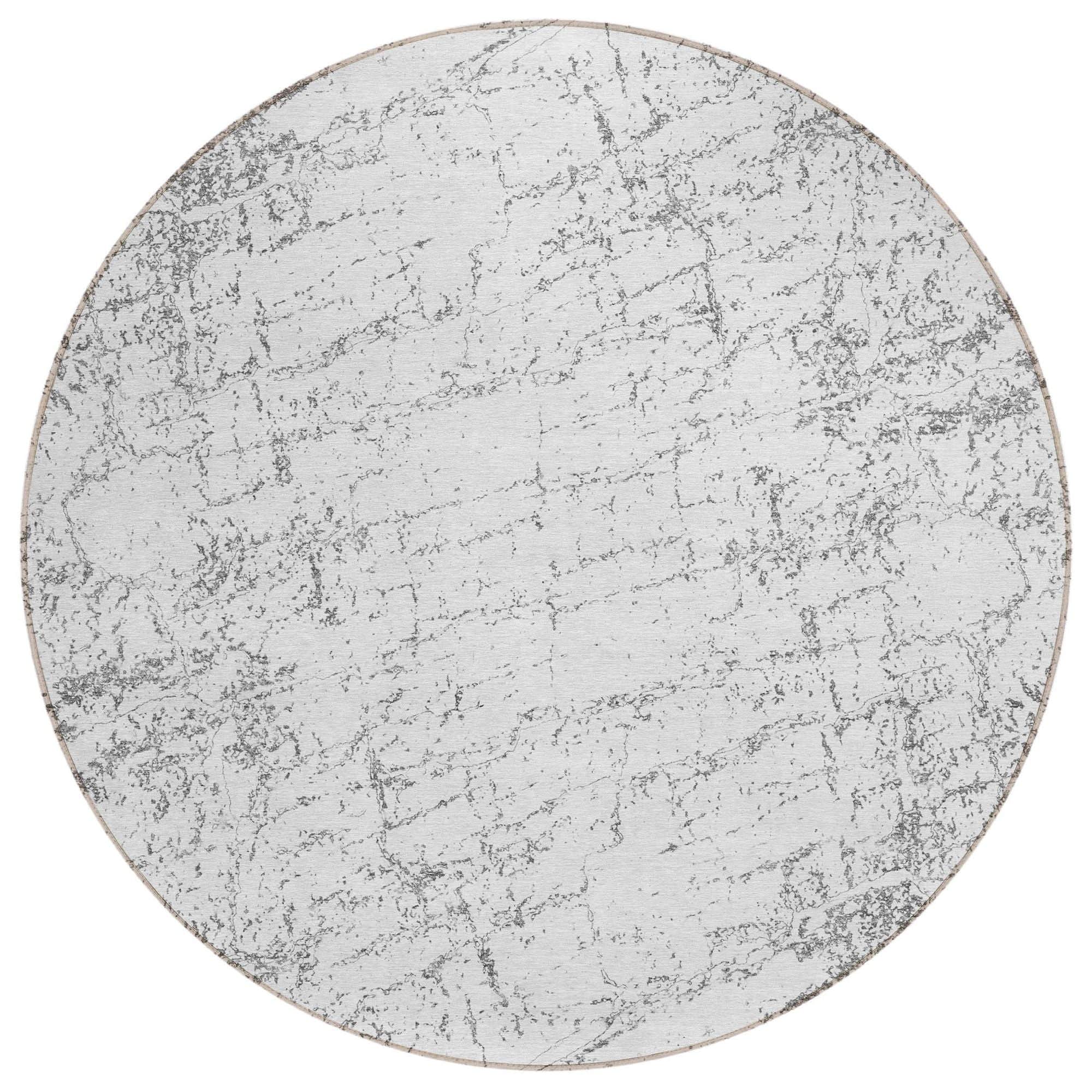 Machine Washable Gray Rug - Indoor / Outdoor - Kids / Pet Friendly Organic Print Rug