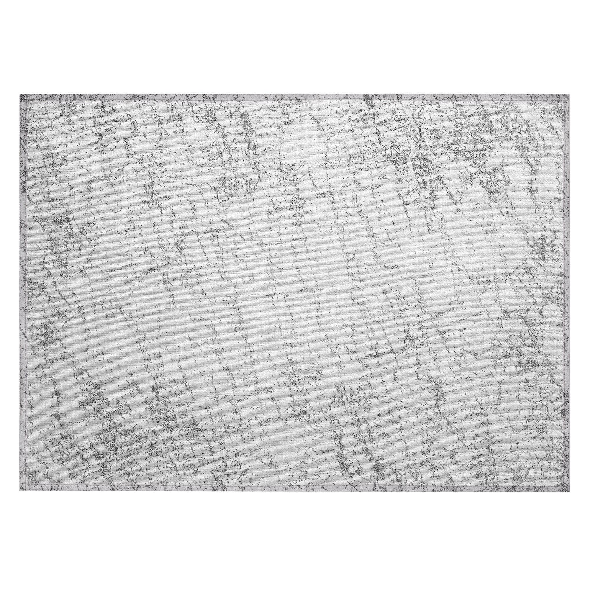 Machine Washable Gray Rug - Indoor / Outdoor - Kids / Pet Friendly Organic Print Rug