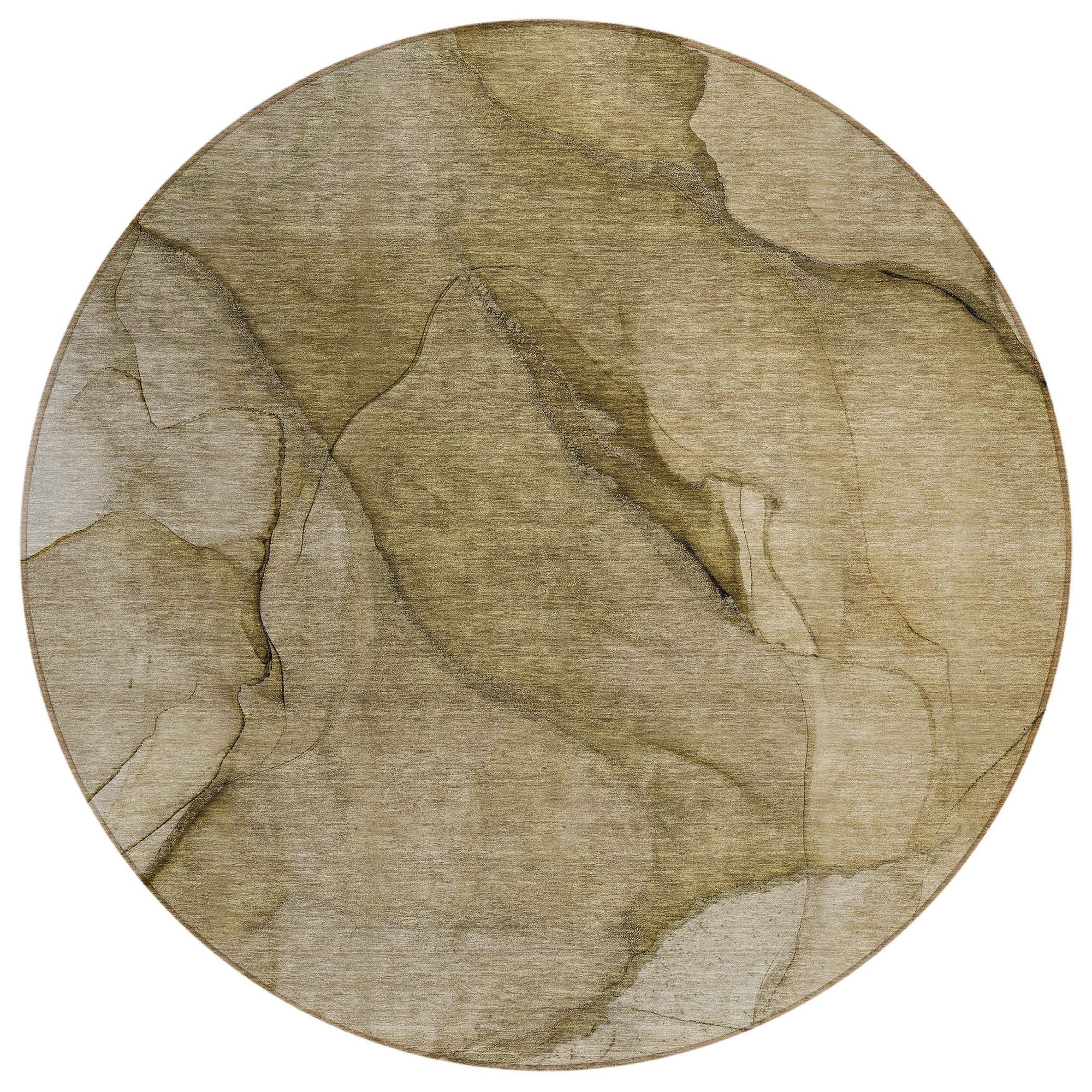 Machine Washable Brown Rug - Indoor / Outdoor - Kids / Pet Friendly Modern Print Rug