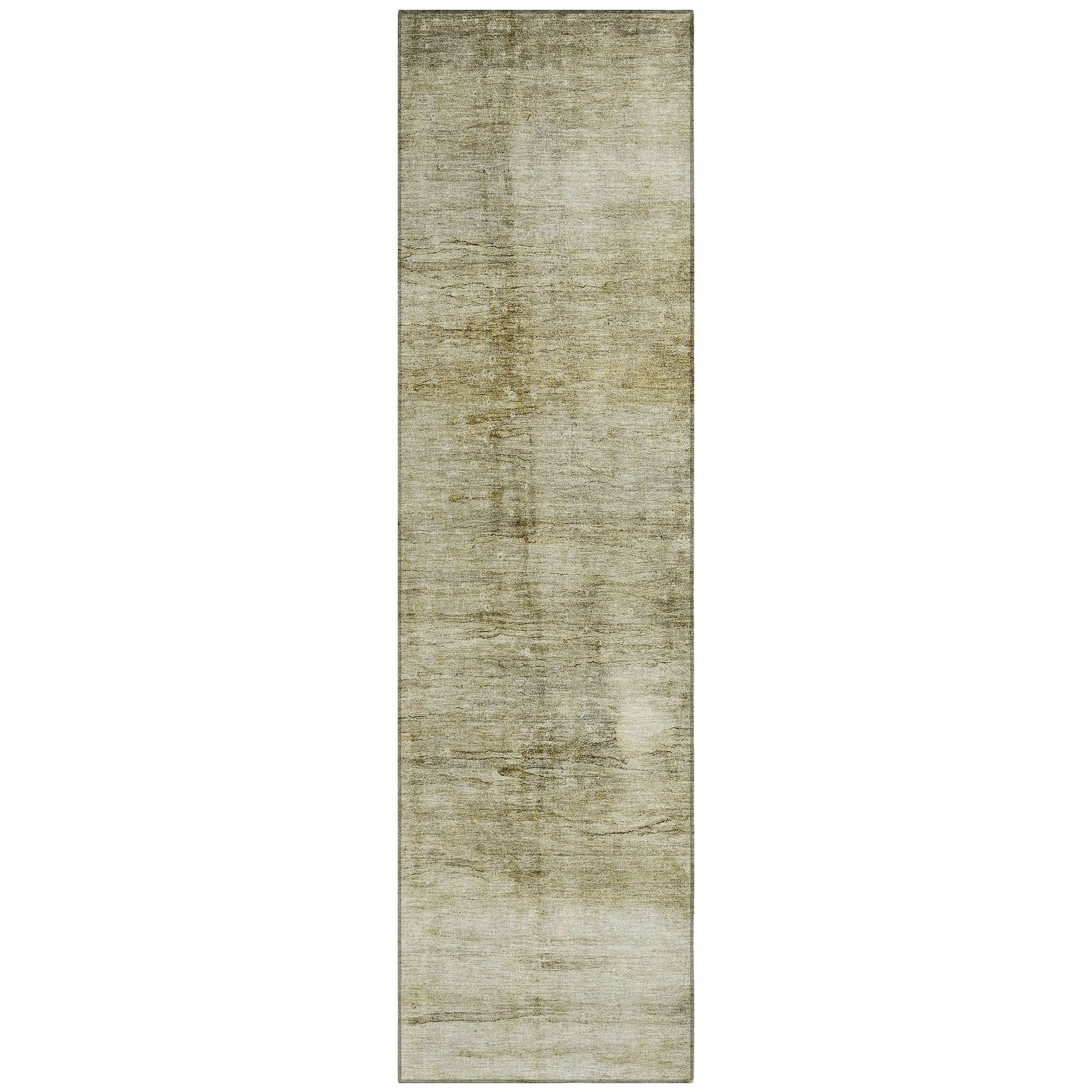 Machine Washable Taupe Brown Rug - Indoor / Outdoor - Kids / Pet Friendly Casual Print Rug