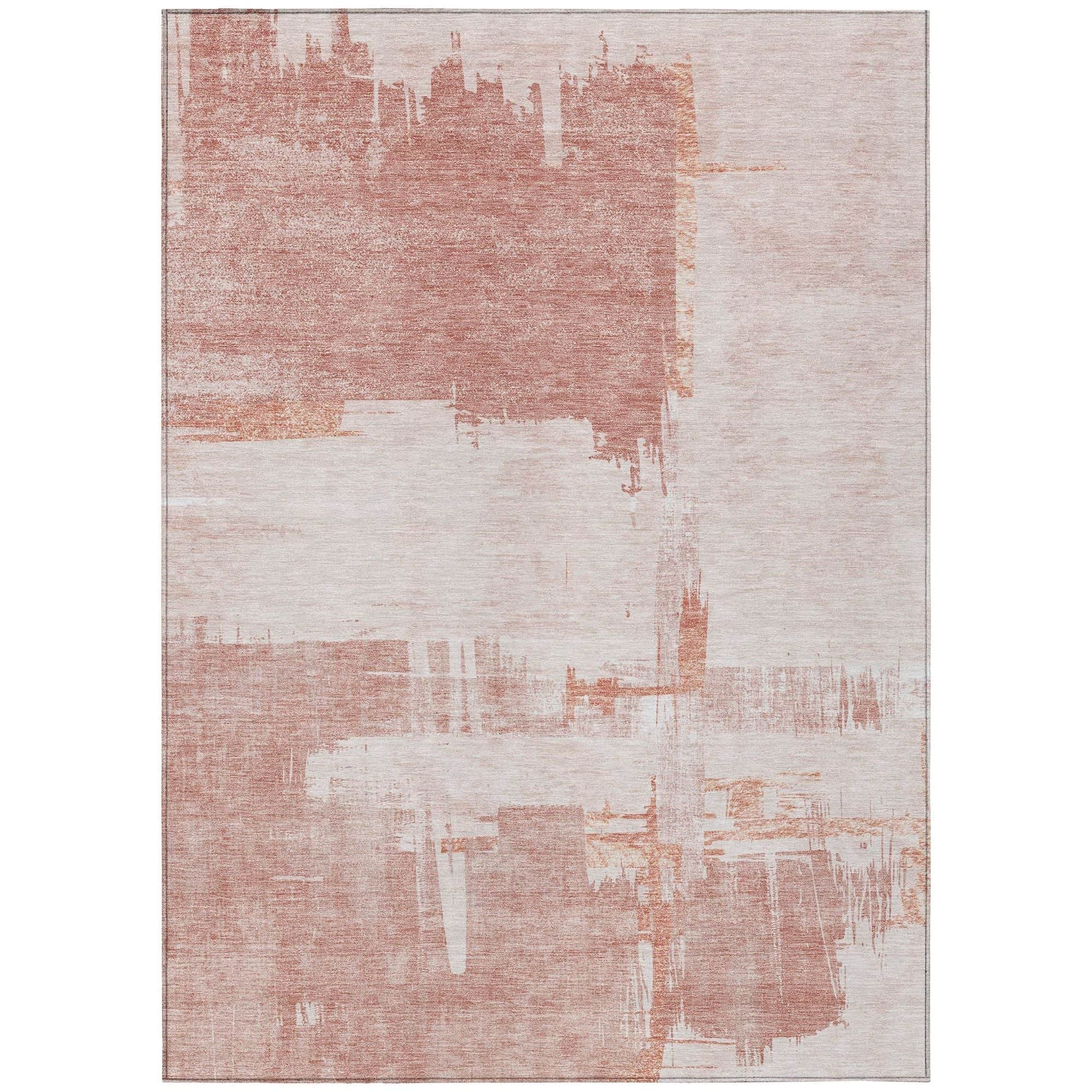 Machine Washable Blush Pink Rug - Indoor / Outdoor - Kids / Pet Friendly Modern Print Rug