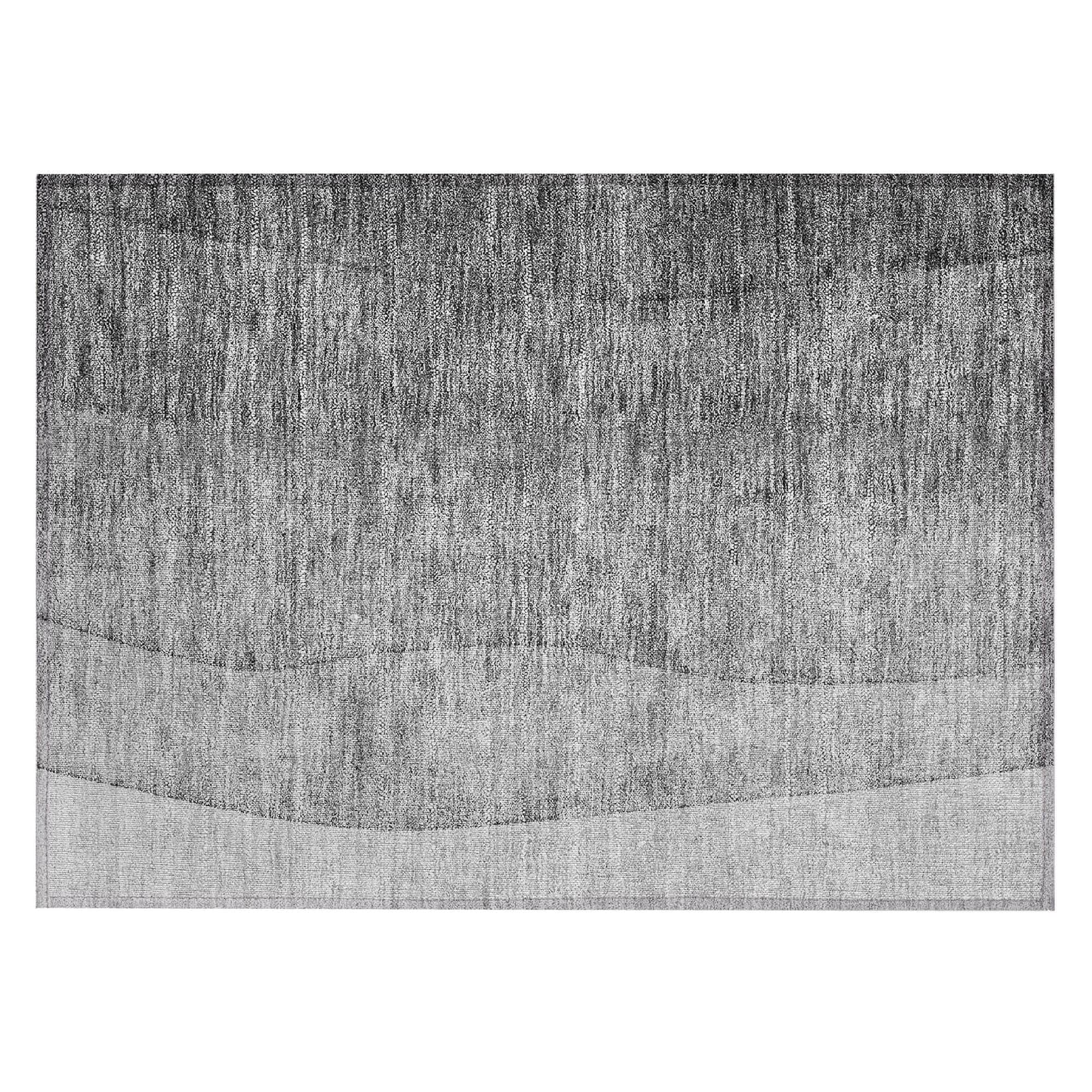Machine Washable Gray Rug - Indoor / Outdoor - Kids / Pet Friendly Ombre Print Rug