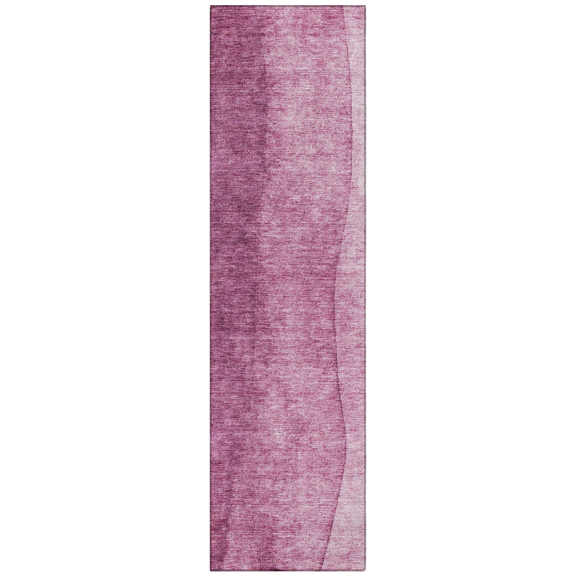 Machine Washable Merlot Red Rug - Indoor / Outdoor - Kids / Pet Friendly Ombre Print Rug