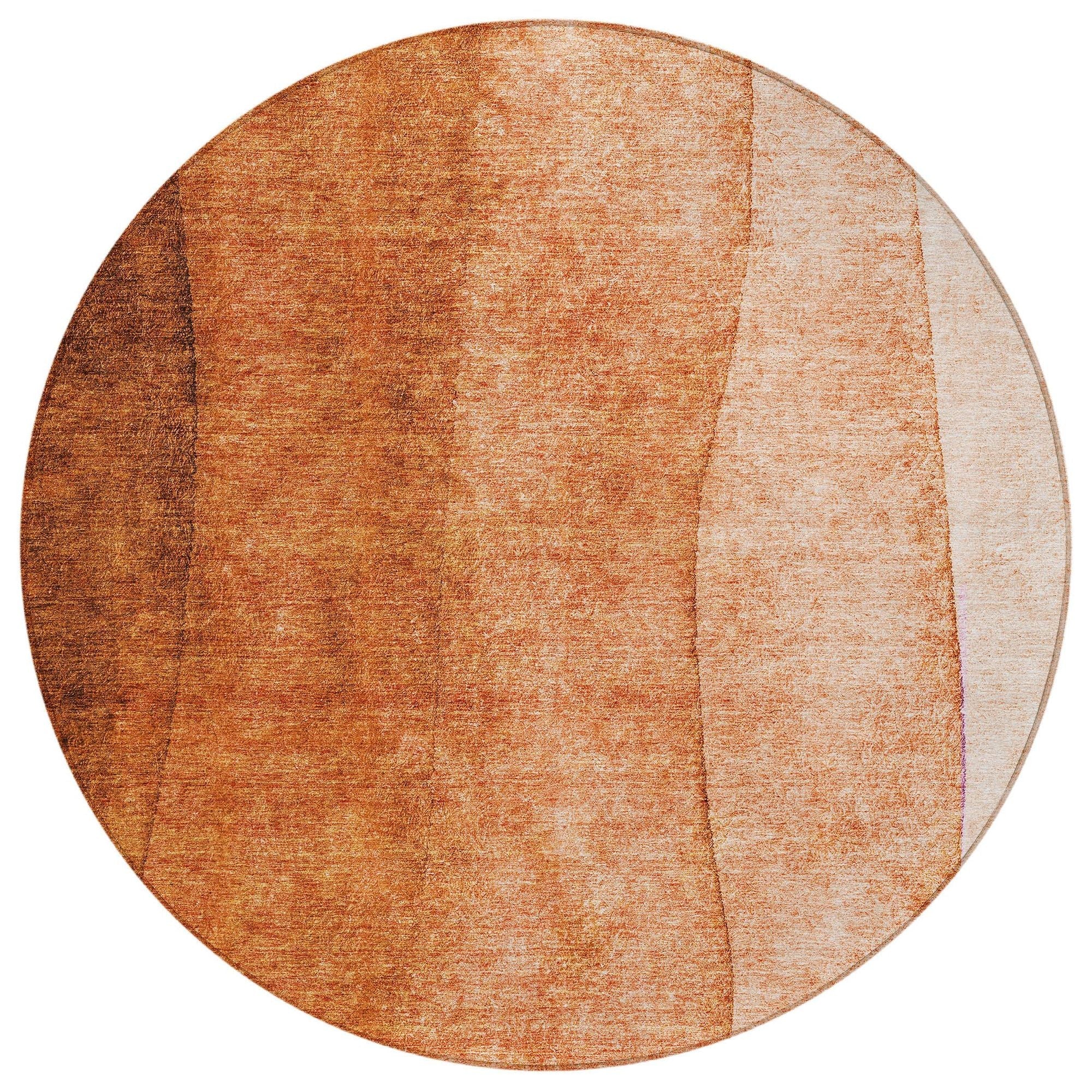 Machine Washable Paprika Orange Rug - Indoor / Outdoor - Kids / Pet Friendly Ombre Print Rug